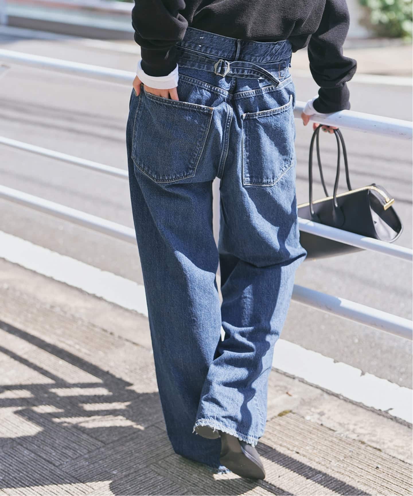 Spick & Span ネイビー デニムパンツ Spick＆Span 「Spick & Span」 デニムパンツ 36 ネイビー