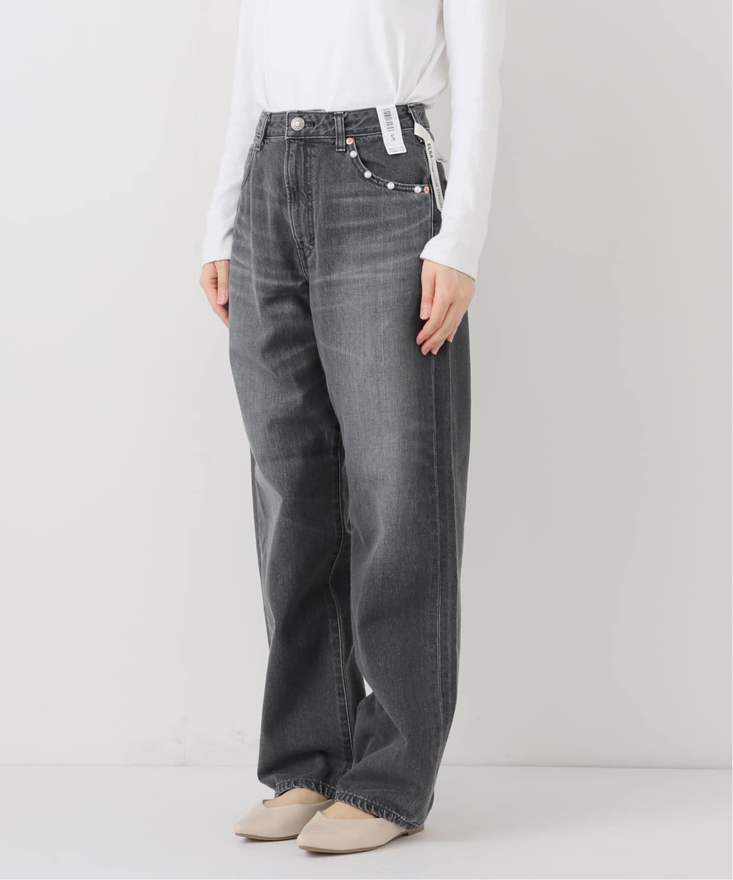 SOMETHING / サムシング ELSA LOOSE STRAIGHT PEARL（デニムパンツ