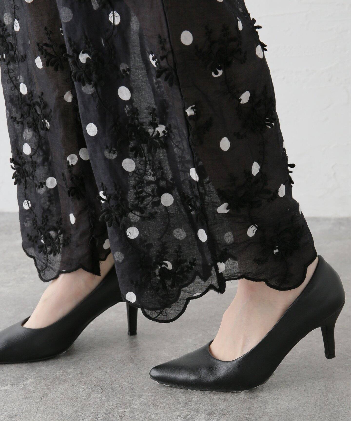 追加予約》crinkle crinkle crinkle 3D embroidery dot pants CC-2508 
