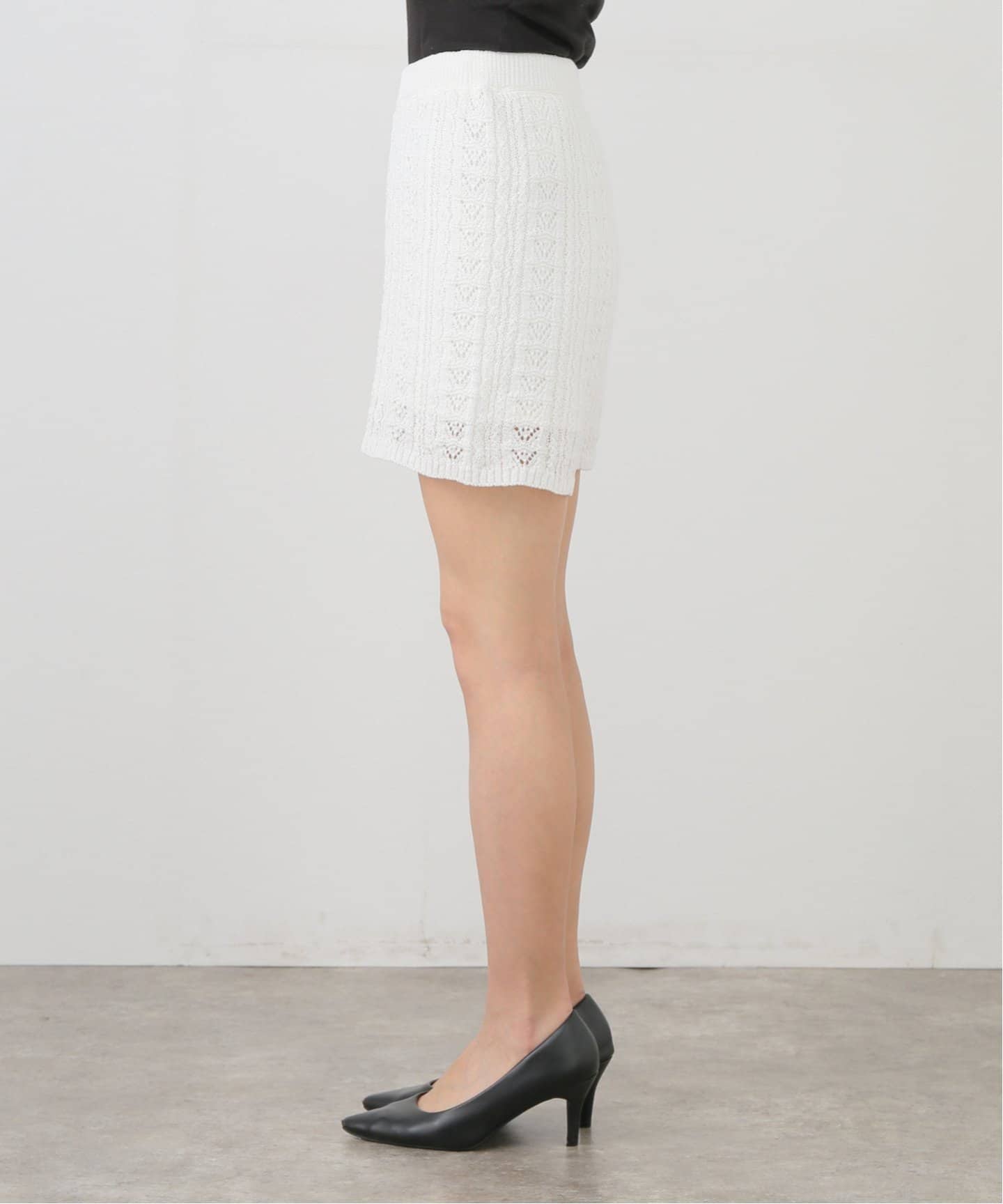 柄編みニットショートパンツ（ショート・ハーフパンツ）｜U by