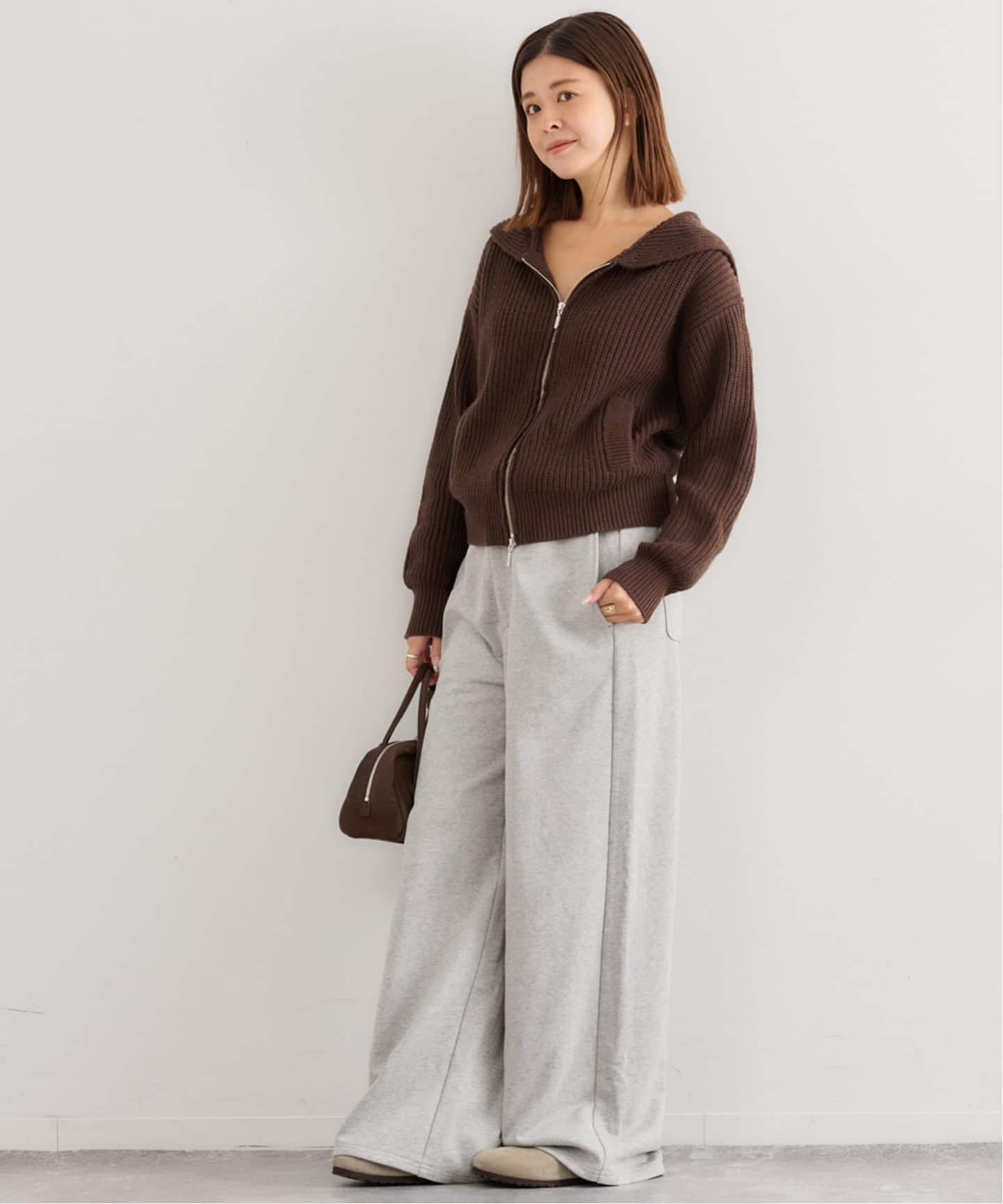 フロントジップスウェットパンツ（スウェットパンツ）｜U by