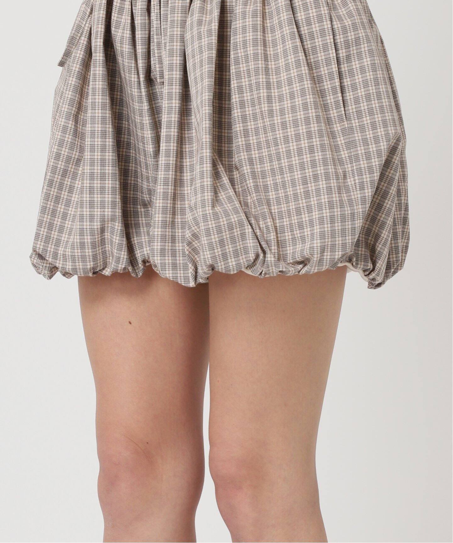 treat ürself サテンバルーンショートパンツ　F ホワイト satin balloon short pants | Treat ürself