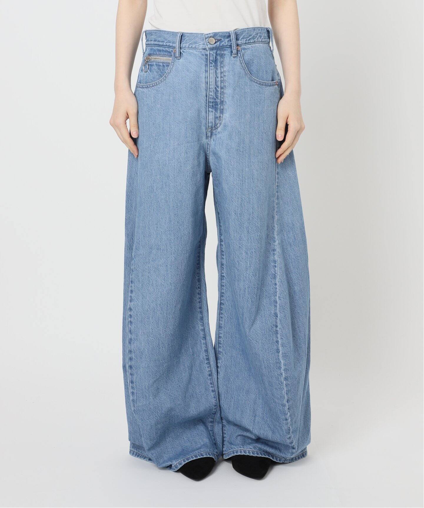 追加》フローストルーズバレルレッグデニム（デニムパンツ・ジーンズ