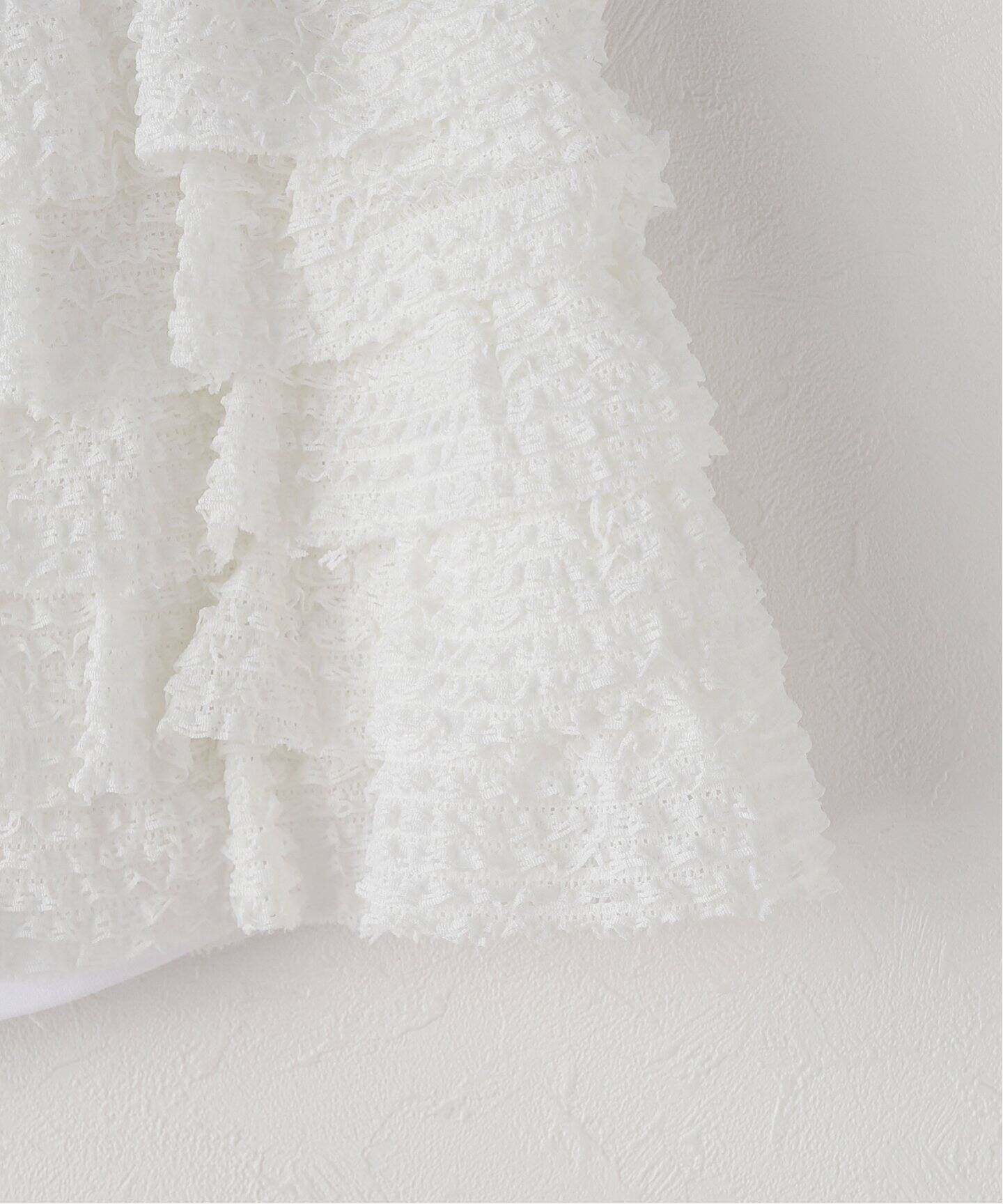 ★CRANK★LACE CANCAN SKIRT PANTS_CREAM★正規品/韓国直送料込 CRANK/クランク LACE CANCAN SKIRT PANTS（ショート・ハーフ