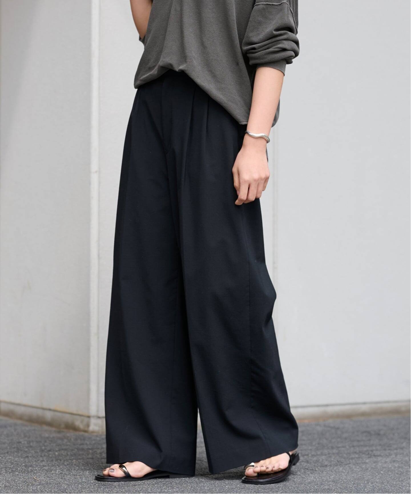 ≪追加予約≫ウォッシャブルTWタックワイドパンツ（スラックス