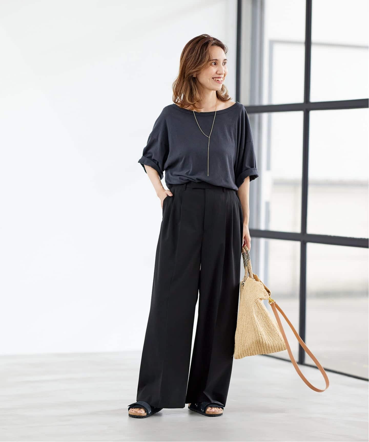 framework ウォッシャブルTWタックワイドパンツ　36 ≪WEB限定追加≫ウォッシャブルTWタックワイドパンツ