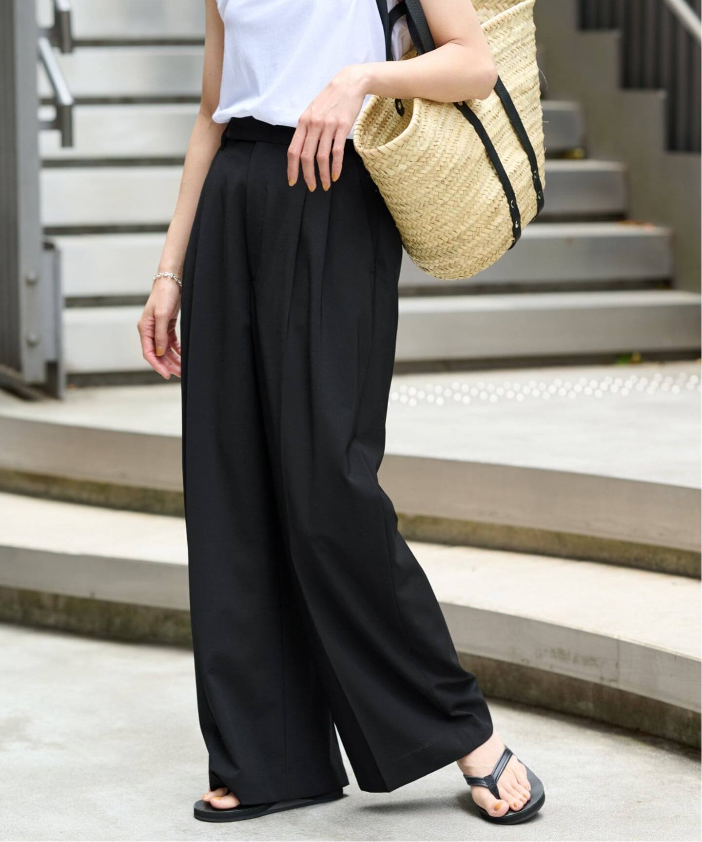 niko★FRAMeWORK ウォッシャブルTWタックワイドパンツ38 ≪追加≫ウォッシャブルTWタックワイドパンツ2（スラックス
