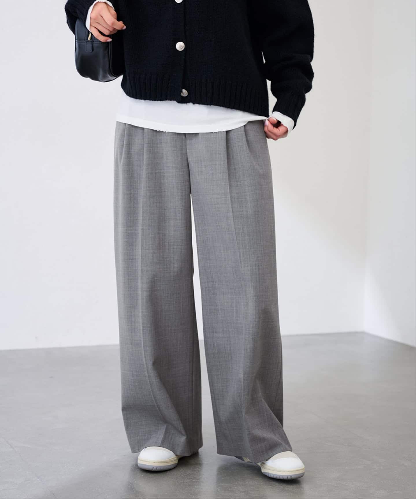 ≪追加≫ウォッシャブルTWタックワイドパンツ2（スラックス