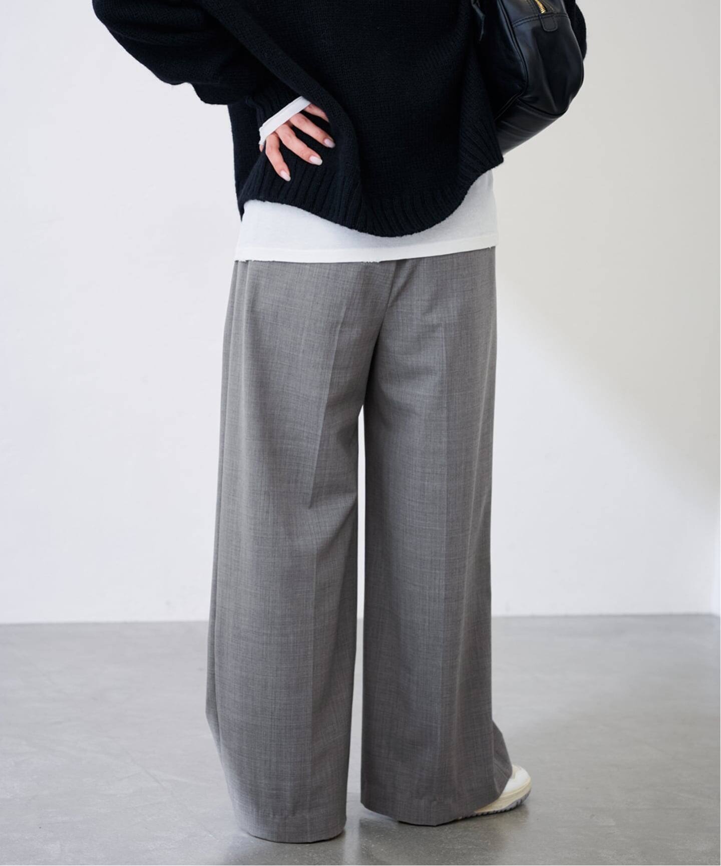 ≪追加≫ウォッシャブルTWタックワイドパンツ2（スラックス