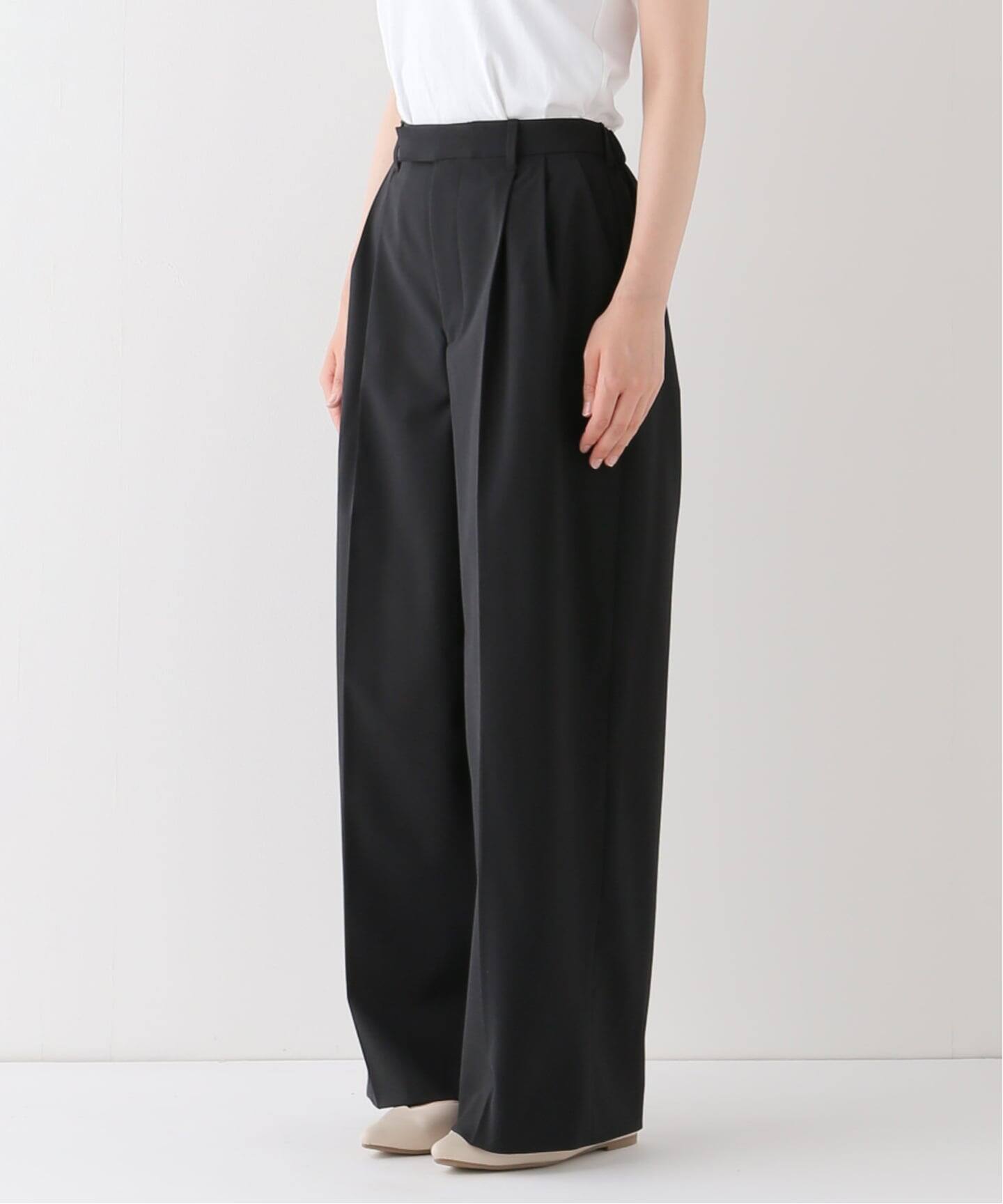 ≪追加≫ウォッシャブルTWタックワイドパンツ2（スラックス