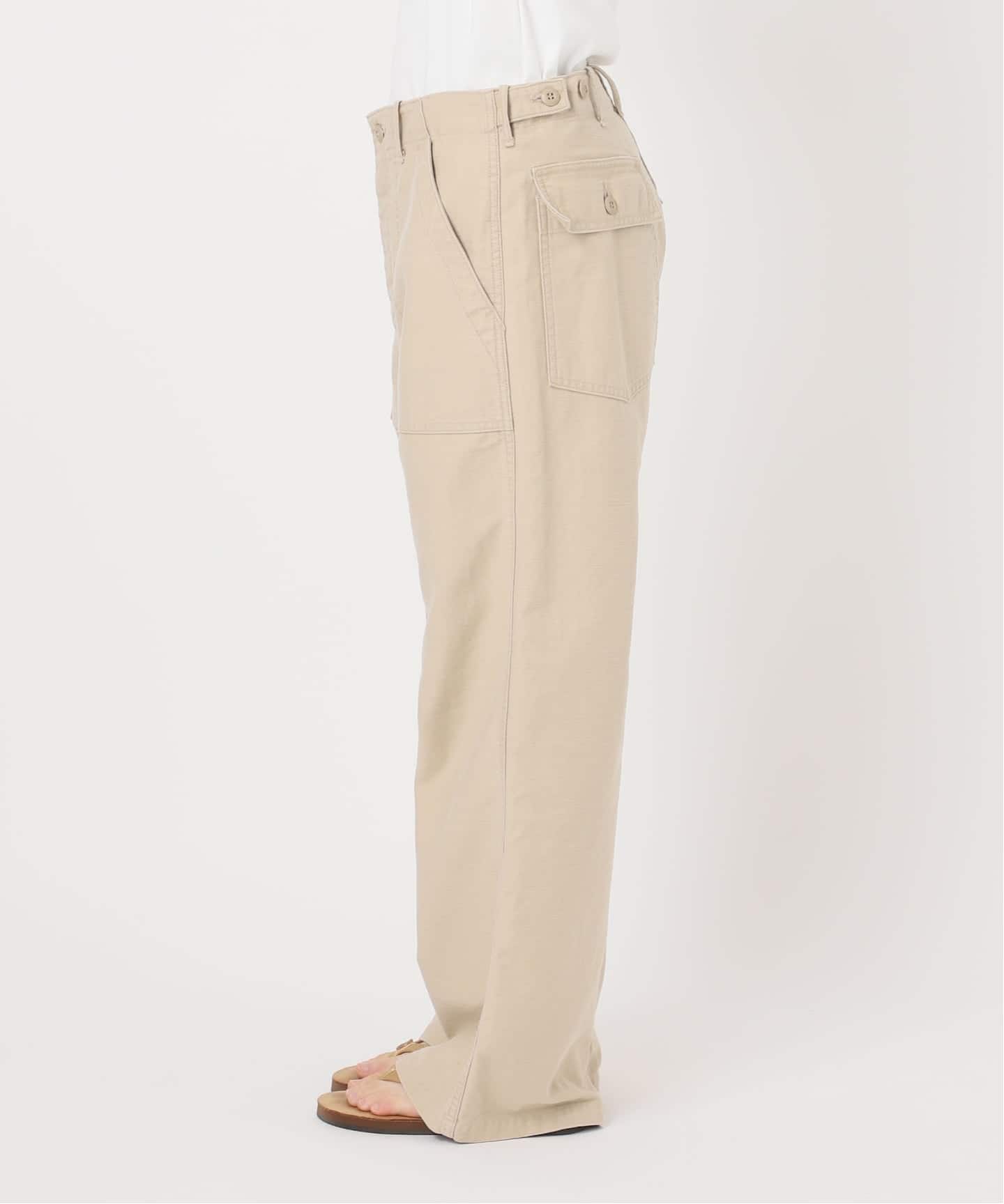 ≪一部カラーWEB限定≫ミリタリースラブバックサテンベイカーパンツ