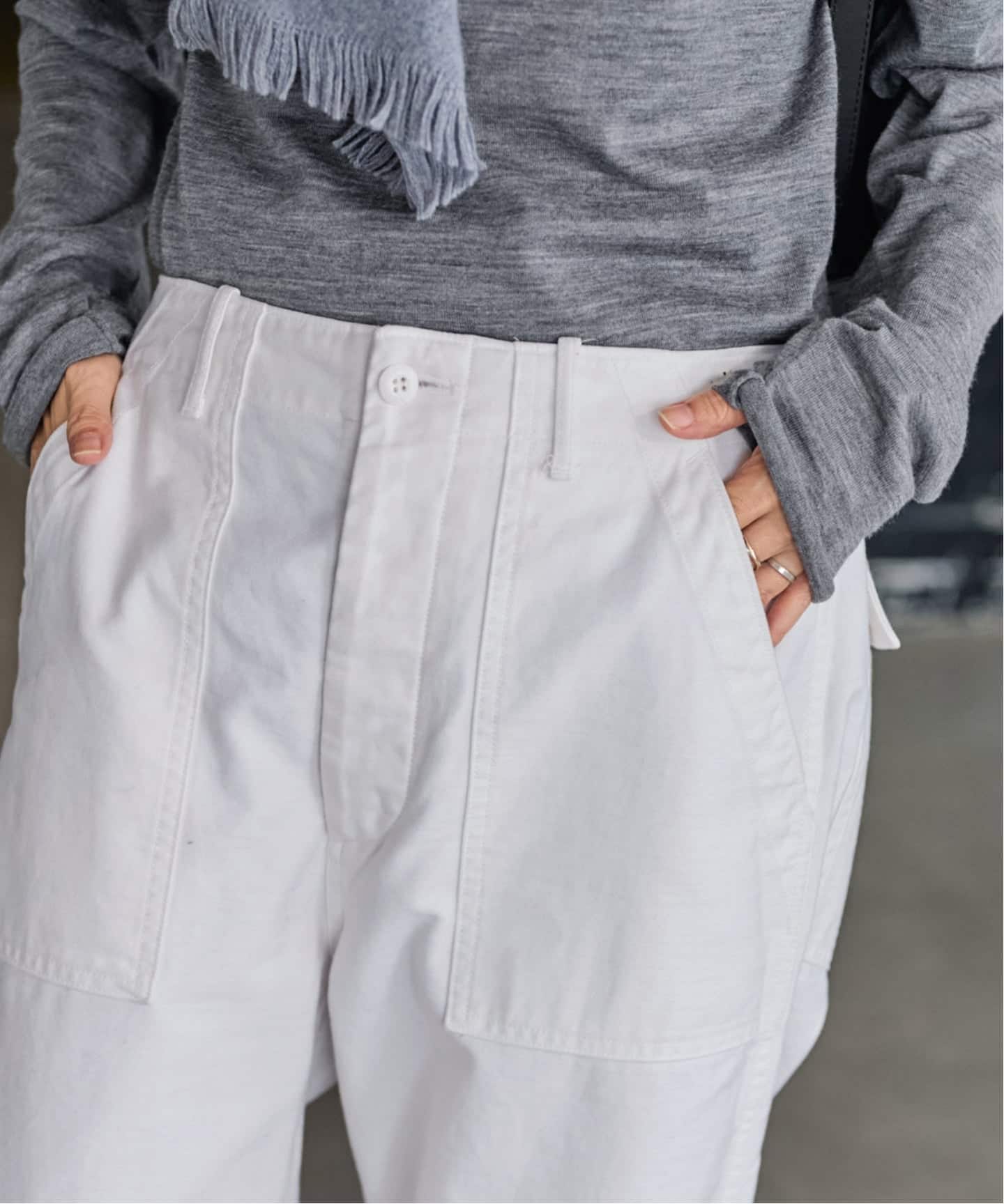 ≪追加≫ミリタリースラブバックサテンベイカーパンツ 4（カーゴパンツ