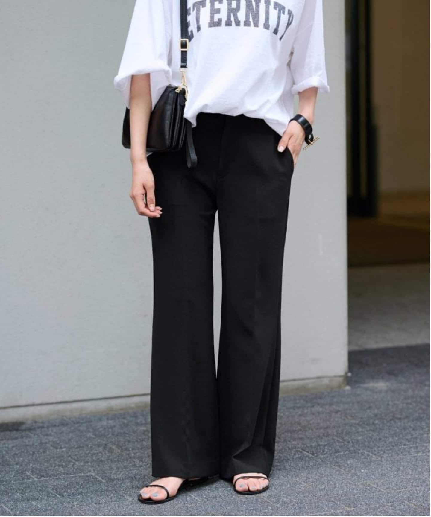 ≪一部カラーWEB限定 / 追加≫セミフレアパンツ（スラックス