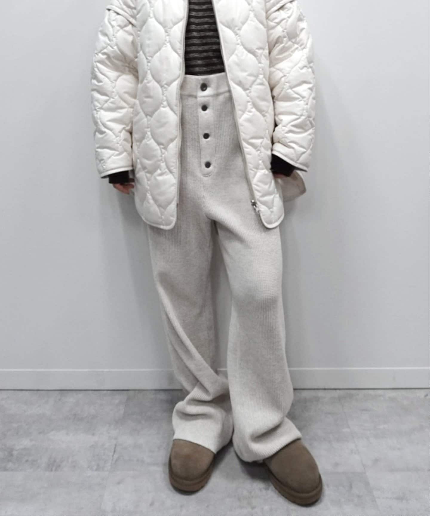 FRAMeWork ブラウン サスペンダー付きワイドパンツ サイズ38 ワッフルサスペンダー付きパンツ（その他パンツ）｜FRAMeWORK