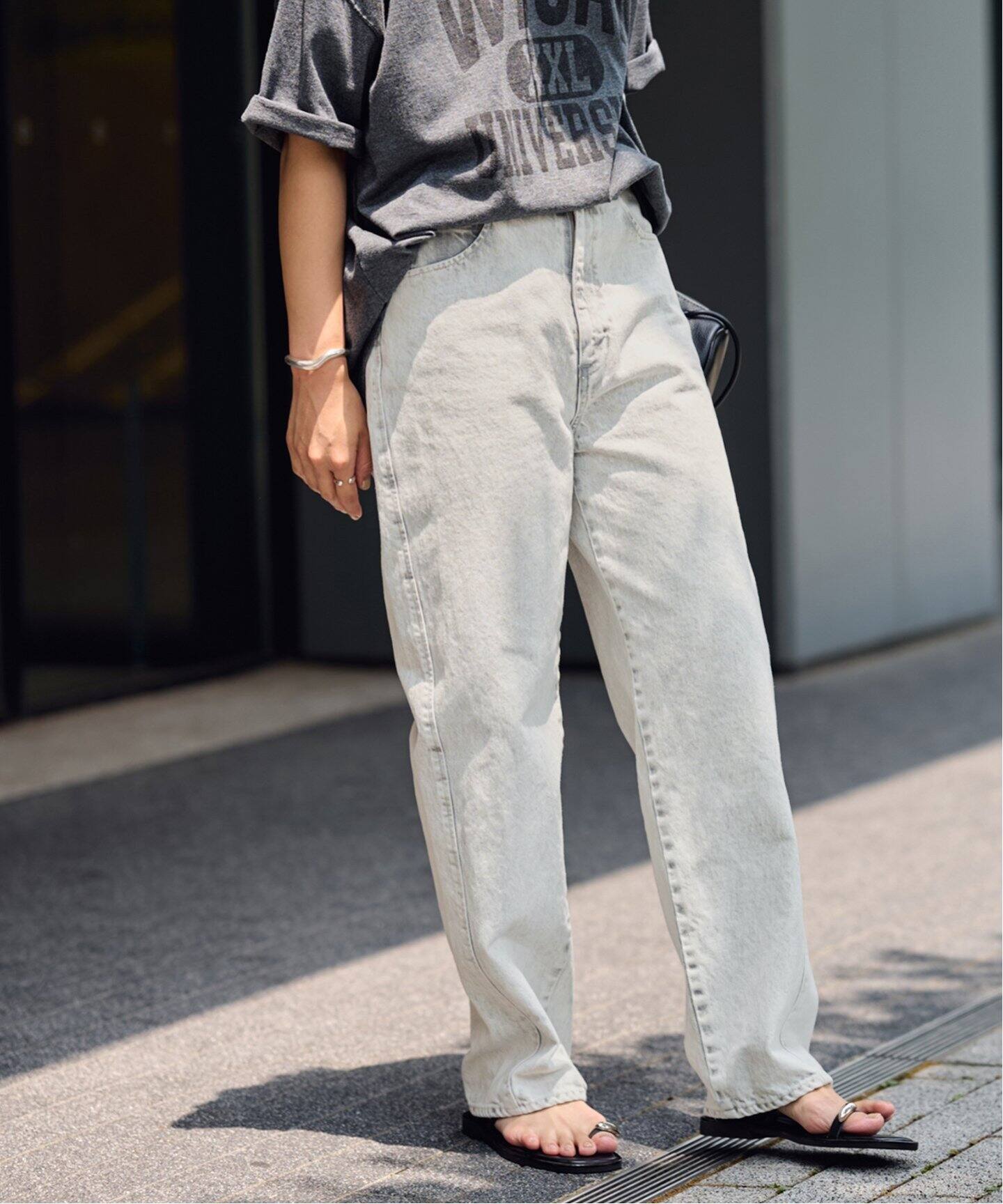 5Pストレートレッグデニムパンツ（デニムパンツ・ジーンズ