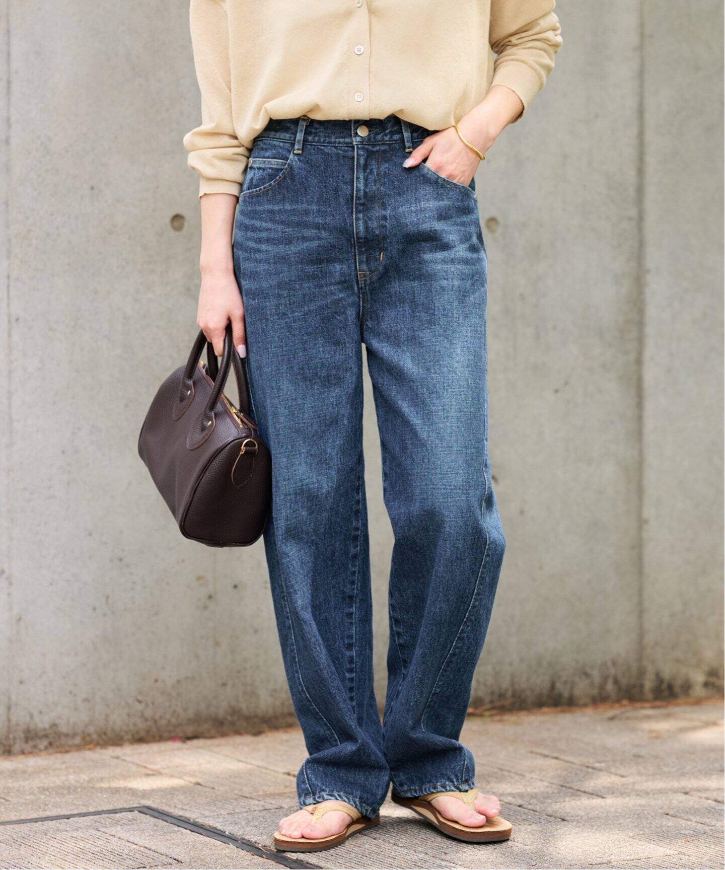 5Pストレートレッグデニムパンツ（デニムパンツ・ジーンズ 