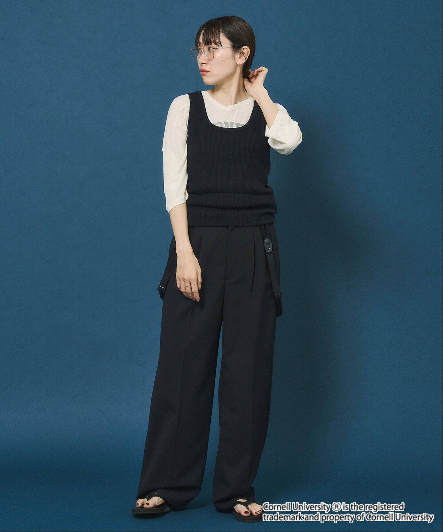OUT OF FRAMe ウォッシャブルウール 2タック パンツ（スラックス