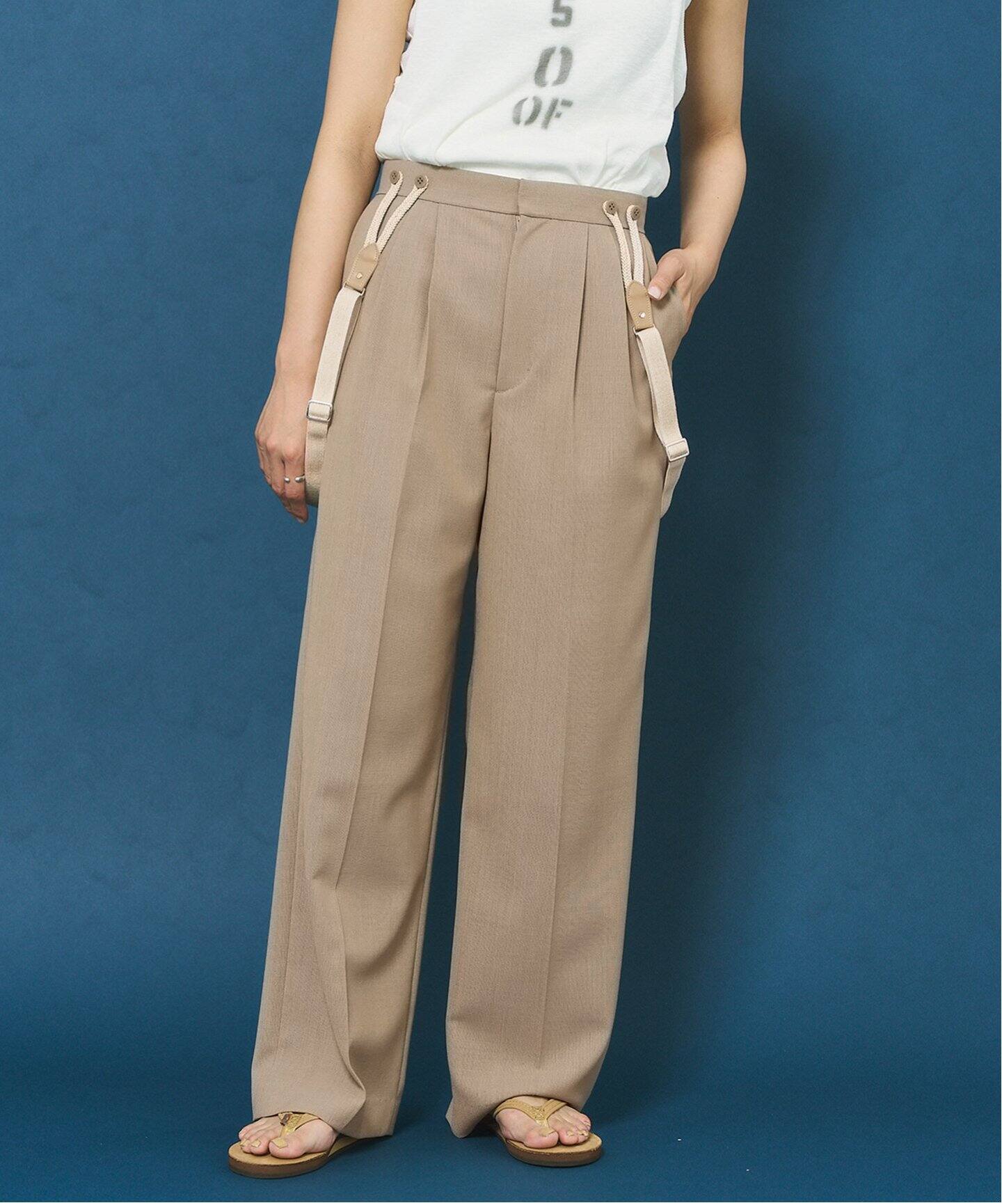 フレームワーク　完売　ウォッシャブルタック38パンツ OUT OF FRAMe ウォッシャブルウール 2タック パンツ（スラックス