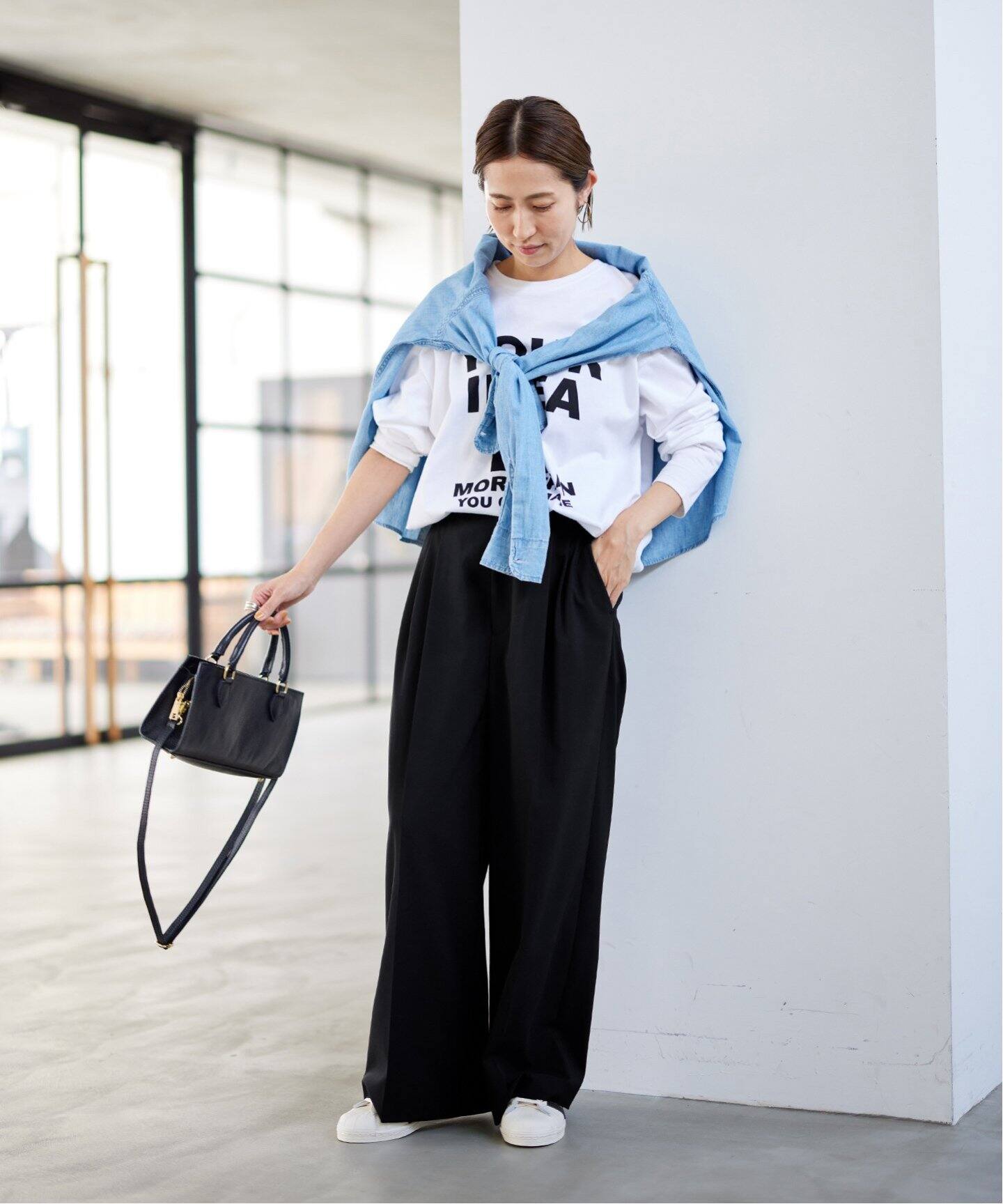 ≪WEB限定追加≫ウォッシャブルTWタックワイドパンツ