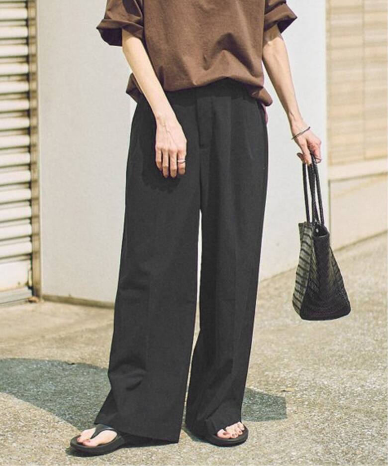 ≪WEB限定追加≫ウォッシャブルTWタックワイドパンツ（スラックス  