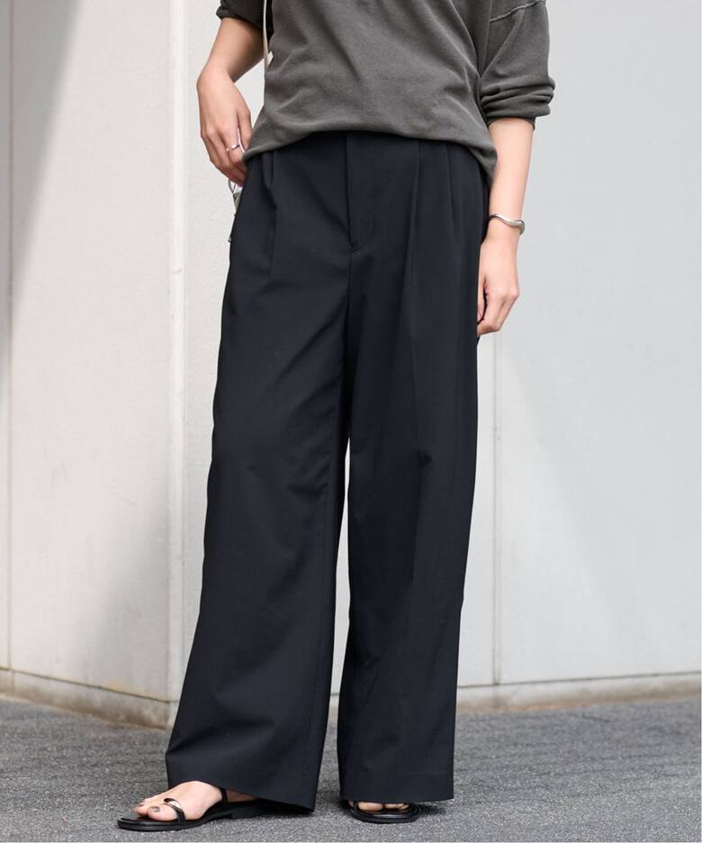 ≪WEB限定追加≫ウォッシャブルTWタックワイドパンツ（スラックス  