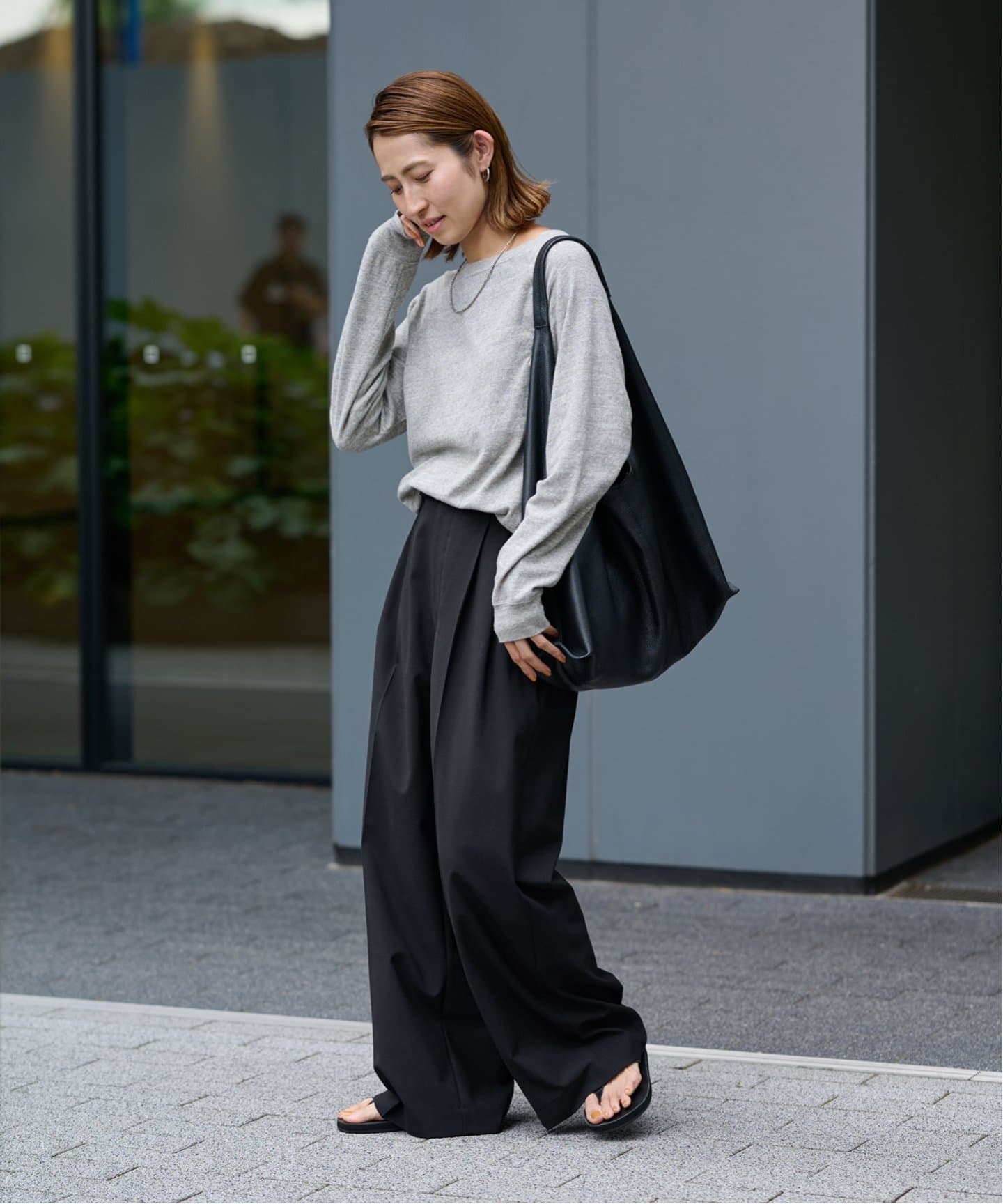 ≪WEB限定追加≫ウォッシャブルTWタックワイドパンツ