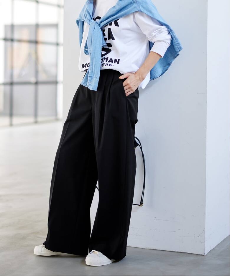 ≪WEB限定追加≫ウォッシャブルTWタックワイドパンツ（スラックス  