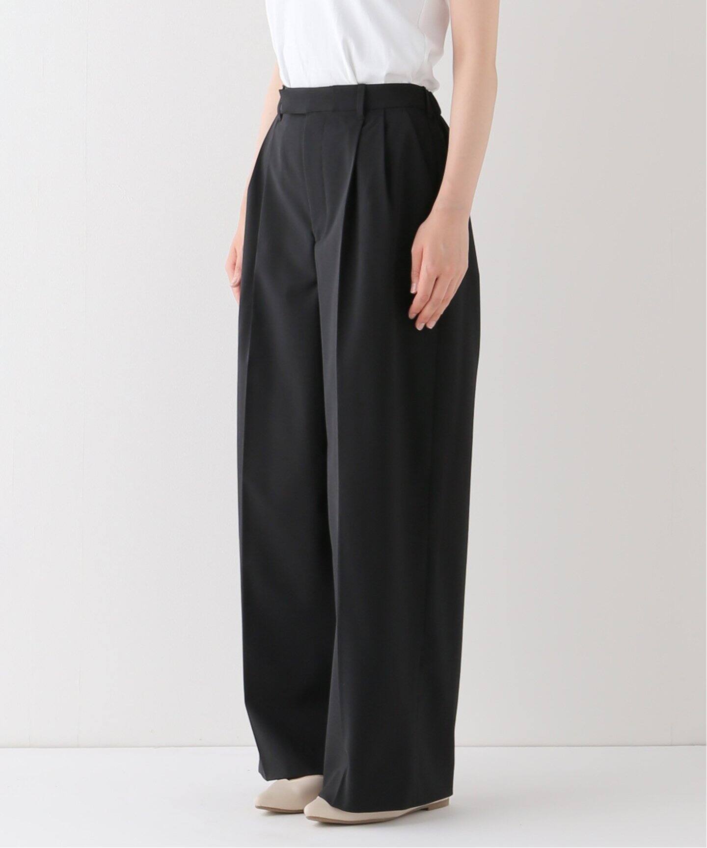 ≪WEB限定追加≫ウォッシャブルTWタックワイドパンツ