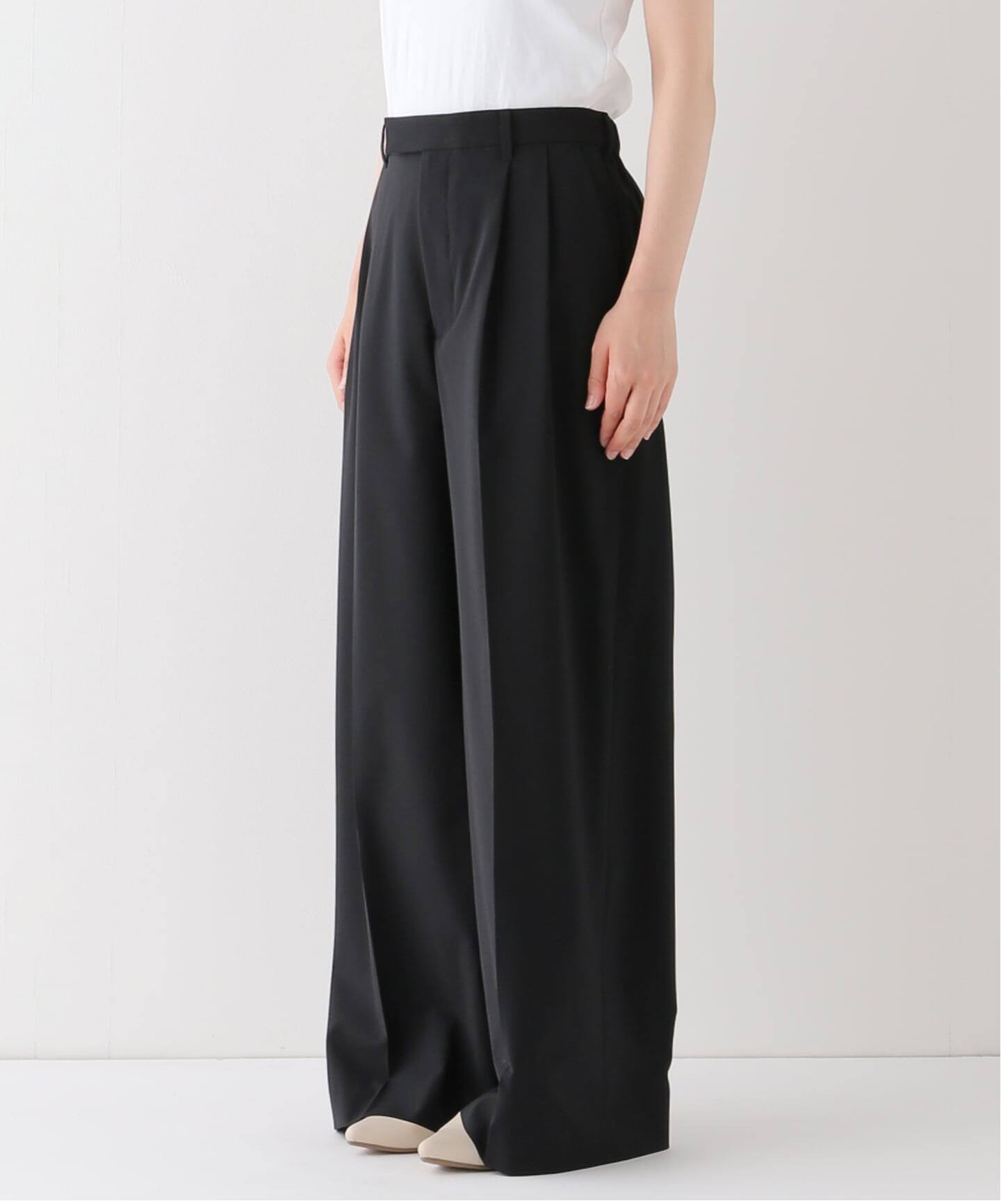 ≪WEB限定追加≫ウォッシャブルTWタックワイドパンツ（スラックス