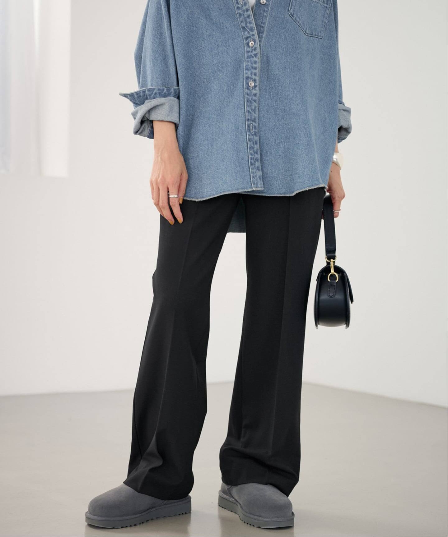 専用【新品未使用】FRAMeWORK 裏起毛フレアーパンツ　ブラック　38 ≪追加≫裏起毛フレアパンツ 5（スラックス）｜FRAMeWORK（フレーム