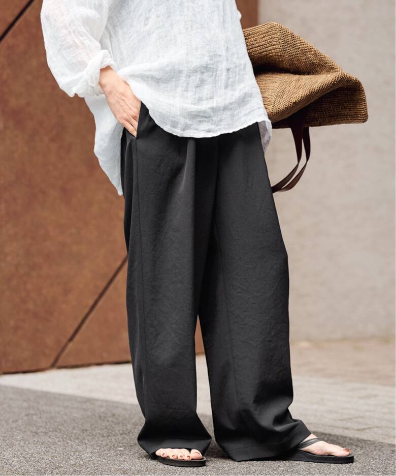 ≪手洗い可能≫ポリエステルツイルリラックスパンツ（その他パンツ  