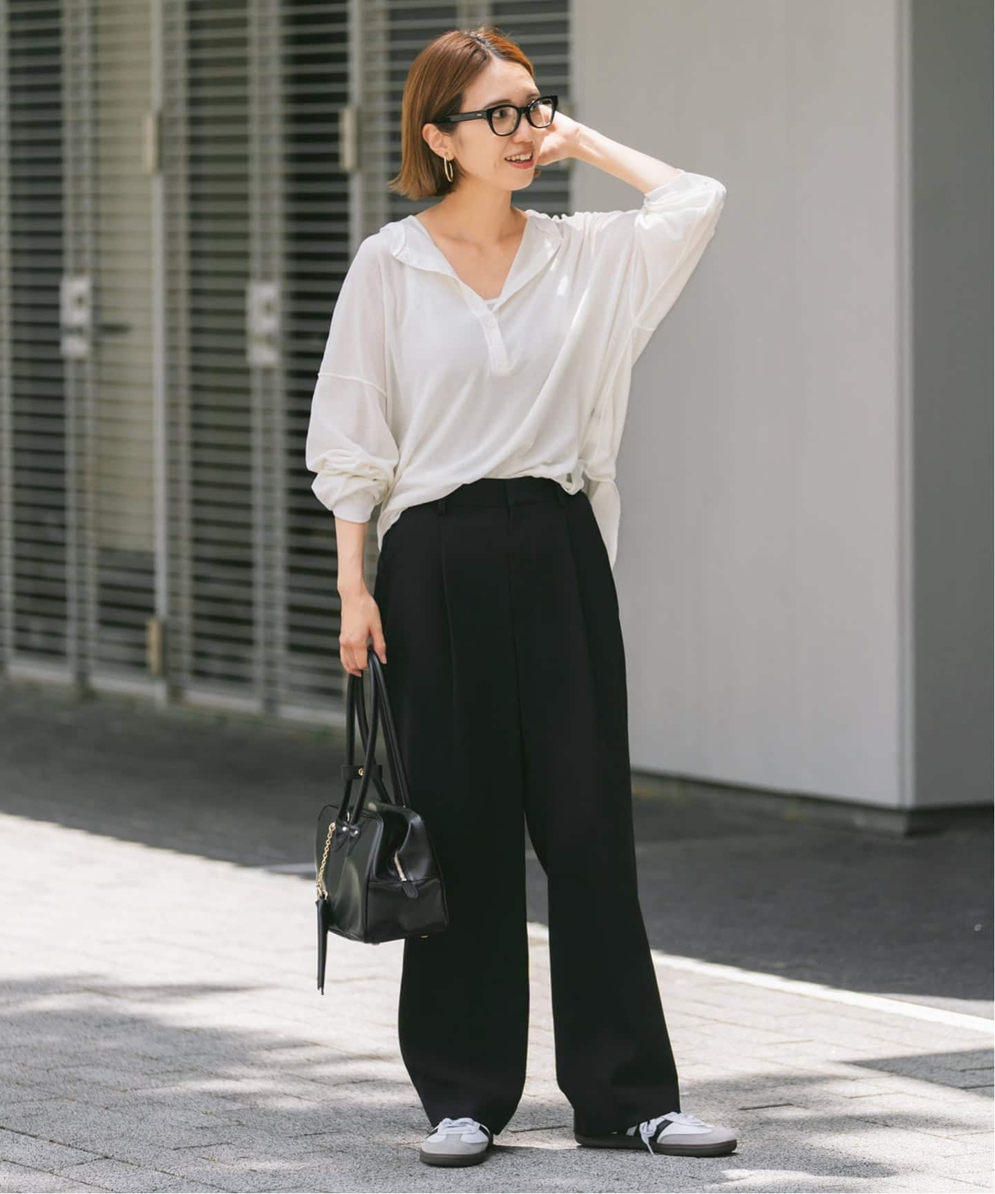 ポリアセテートストレートパンツ（スラックス）｜FRAMeWORK（フレーム