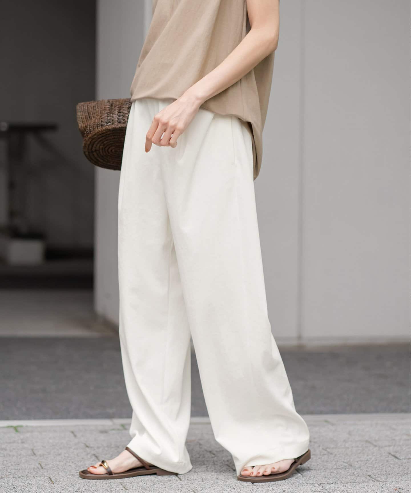 FRAMeWORK 手洗い可　ポリエステルツイルリラックスパンツ2 ≪追加≫ 手洗い可 / ポリエステルツイルリラックスパンツ 2