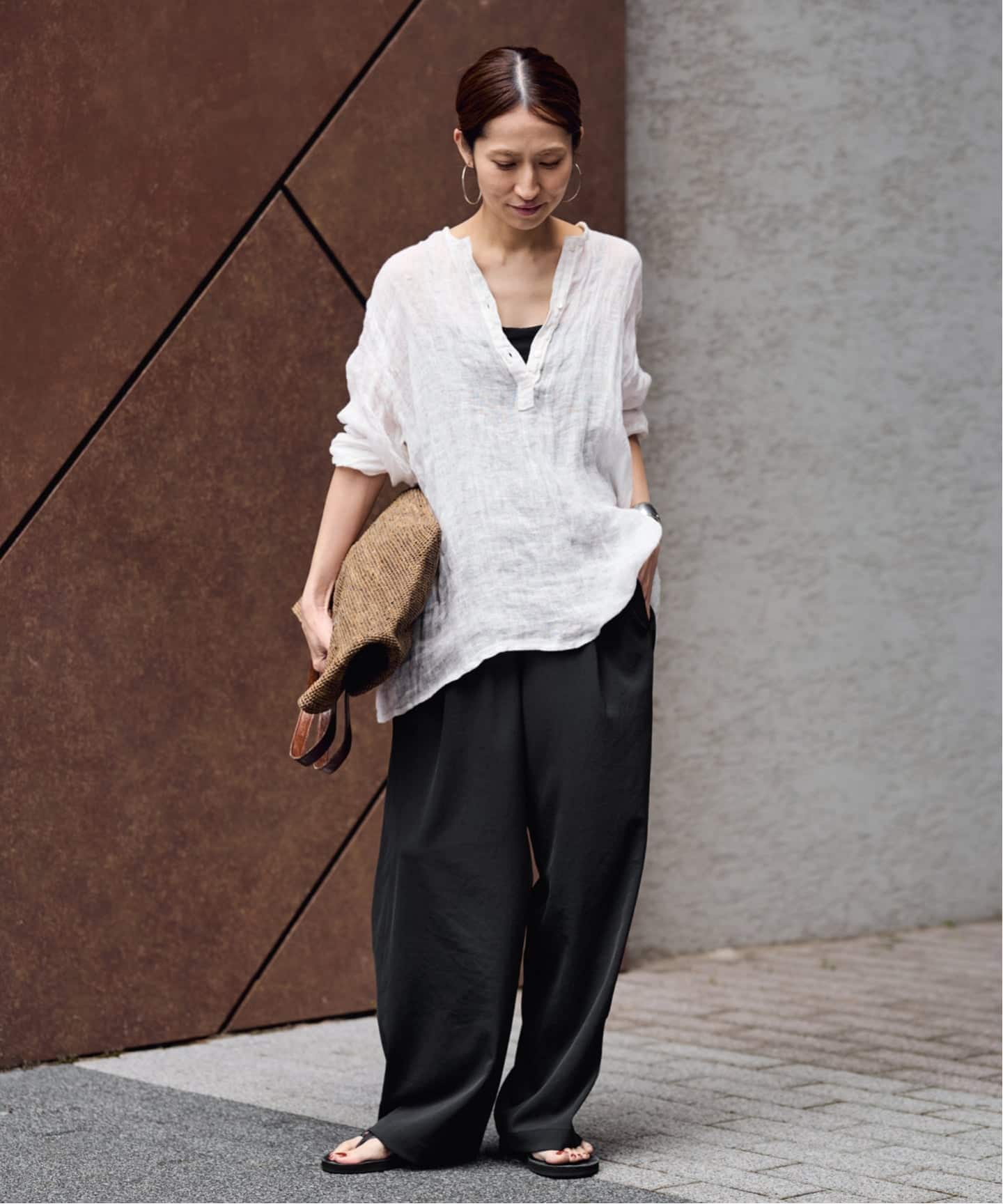 ≪追加≫ 手洗い可 / ポリエステルツイルリラックスパンツ 3（その他