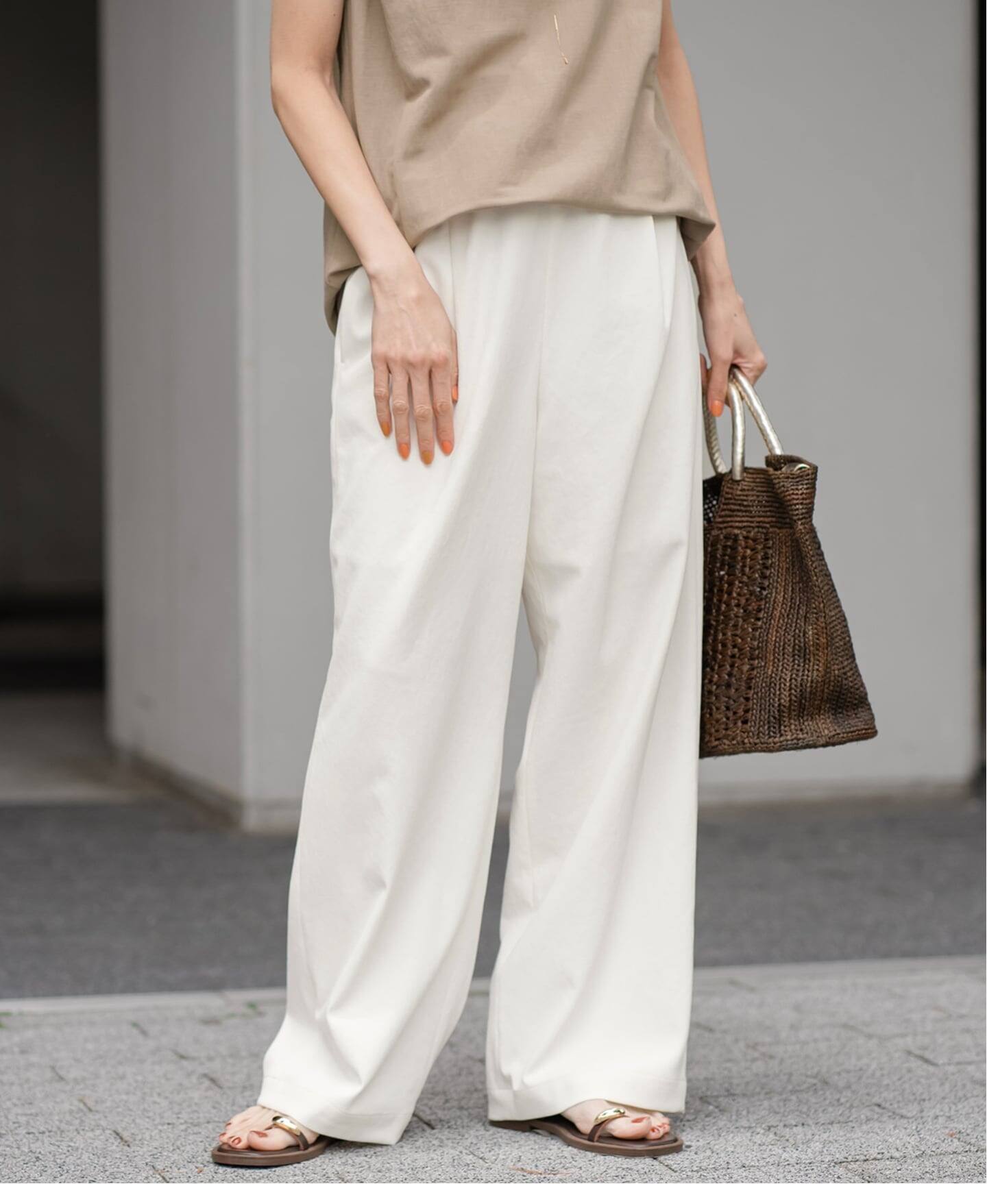 ≪追加≫ 手洗い可 / ポリエステルツイルリラックスパンツ 3（その他