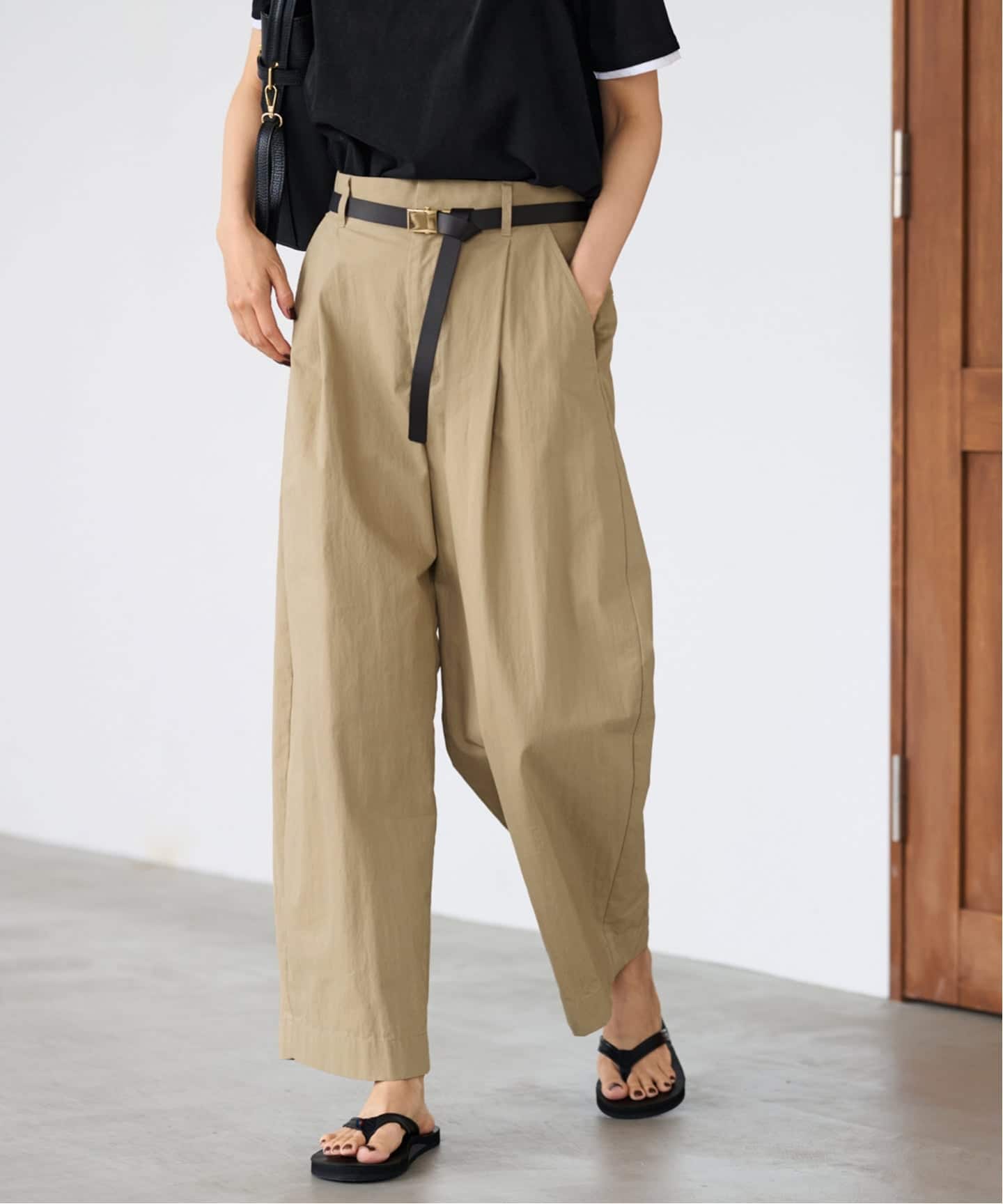 FＲAMeWORK コットンナイロンかクロップドパンツ FRAMeWORK｜コットンナイロンクロップドパンツ | Rakuten