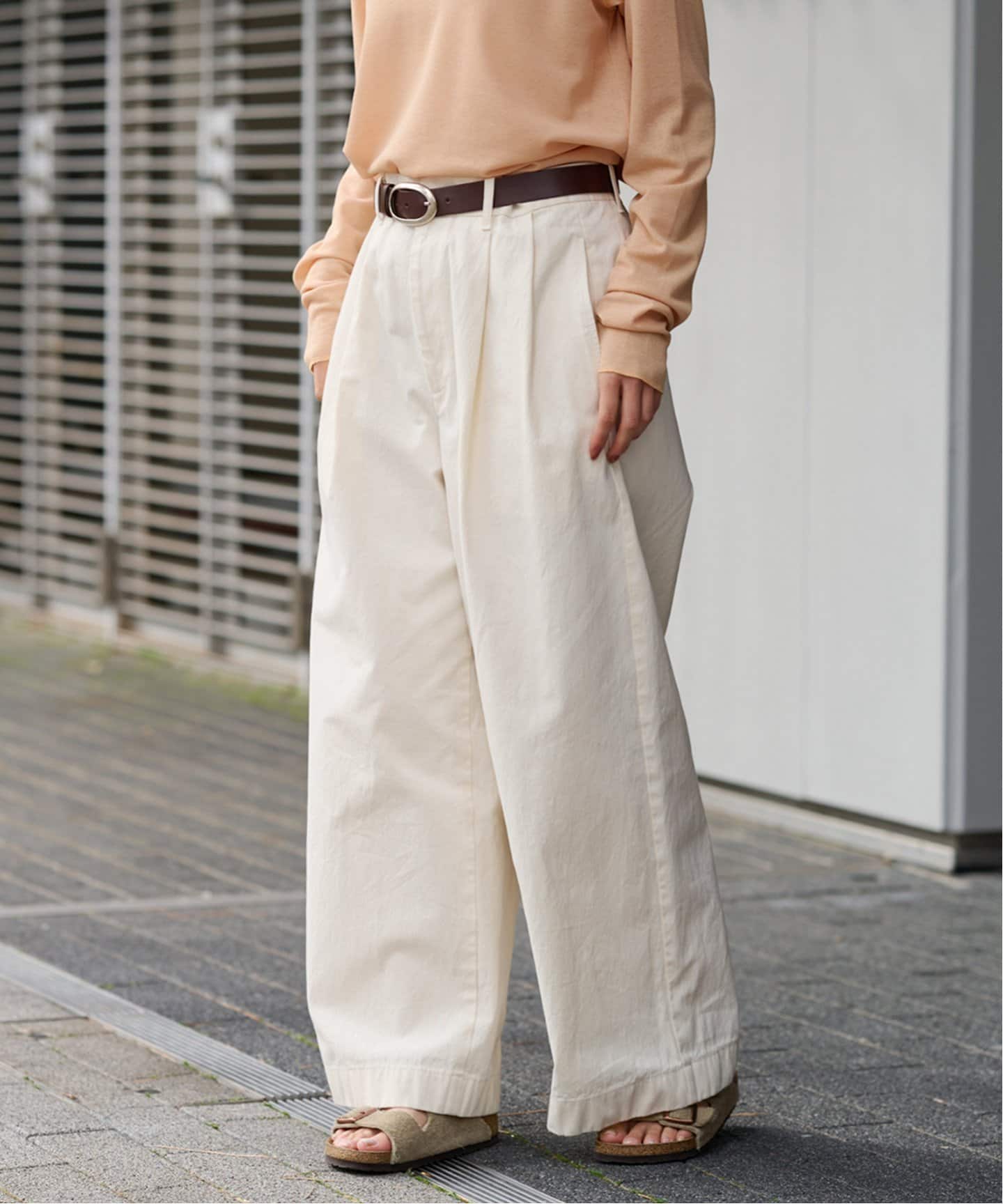 TUCK CHINO パンツ　FRAMeWORK タックチノパンツ　40 ≪追加≫TUCK CHINO パンツ2（チノパンツ）｜FRAMeWORK
