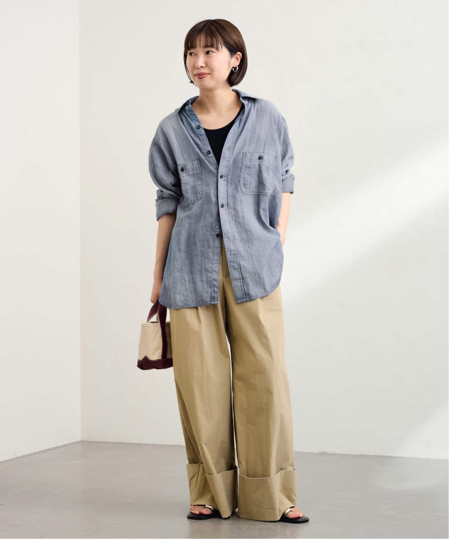 23ss FRAMeWORK CHINO PANTS ナチュラル 38 ≪追加≫TUCK CHINO パンツ2（チノパンツ）｜FRAMeWORK