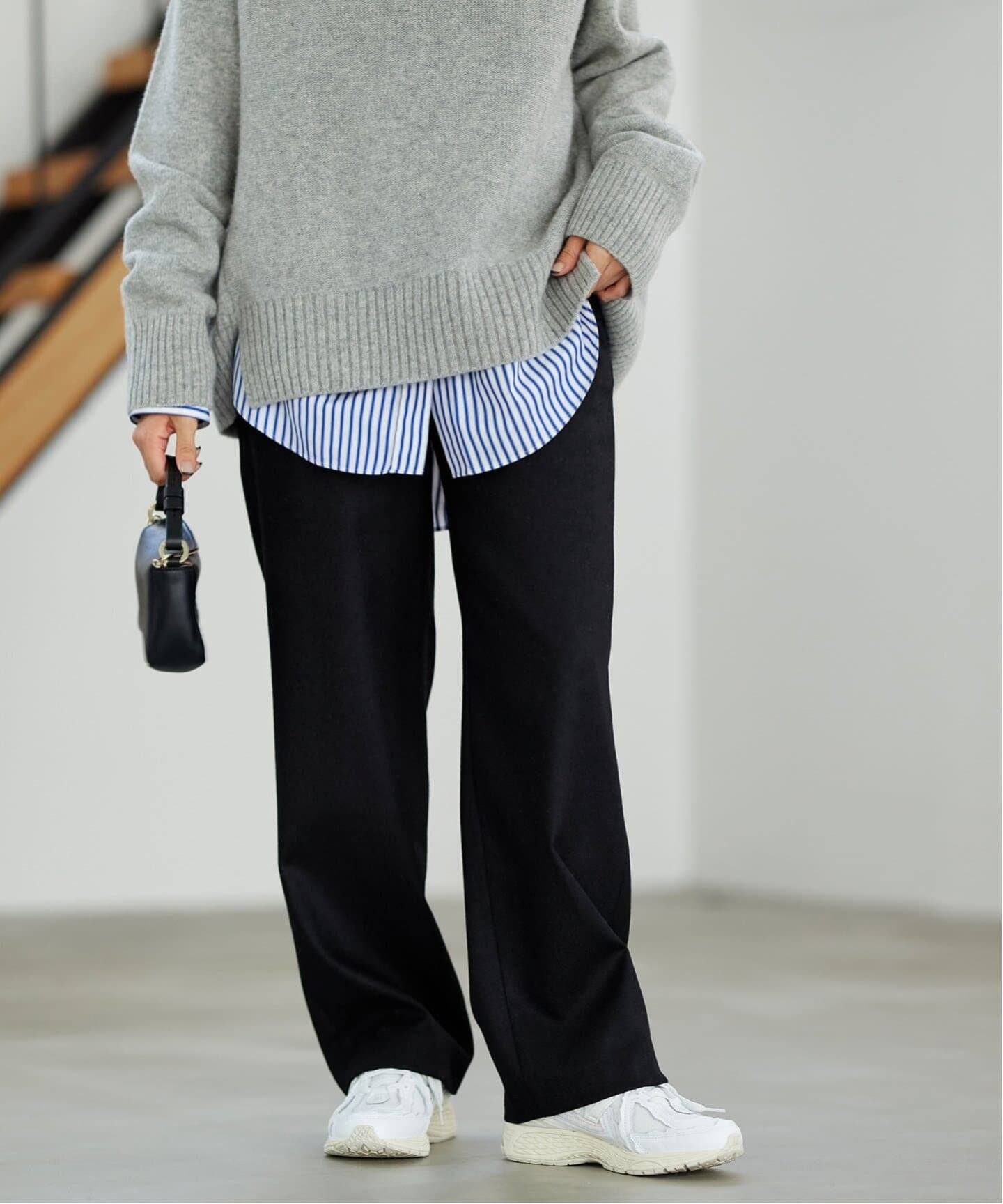 FRAMeWORK サキソニーイージーパンツ グレー 38 ≪手洗い可 / 追加予約≫ウォッシャブルサキソニーイージー