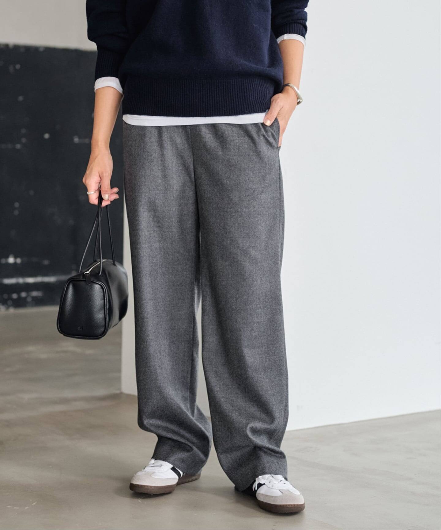 ≪手洗い可 / 追加≫ウォッシャブルサキソニーイージーパンツ 2