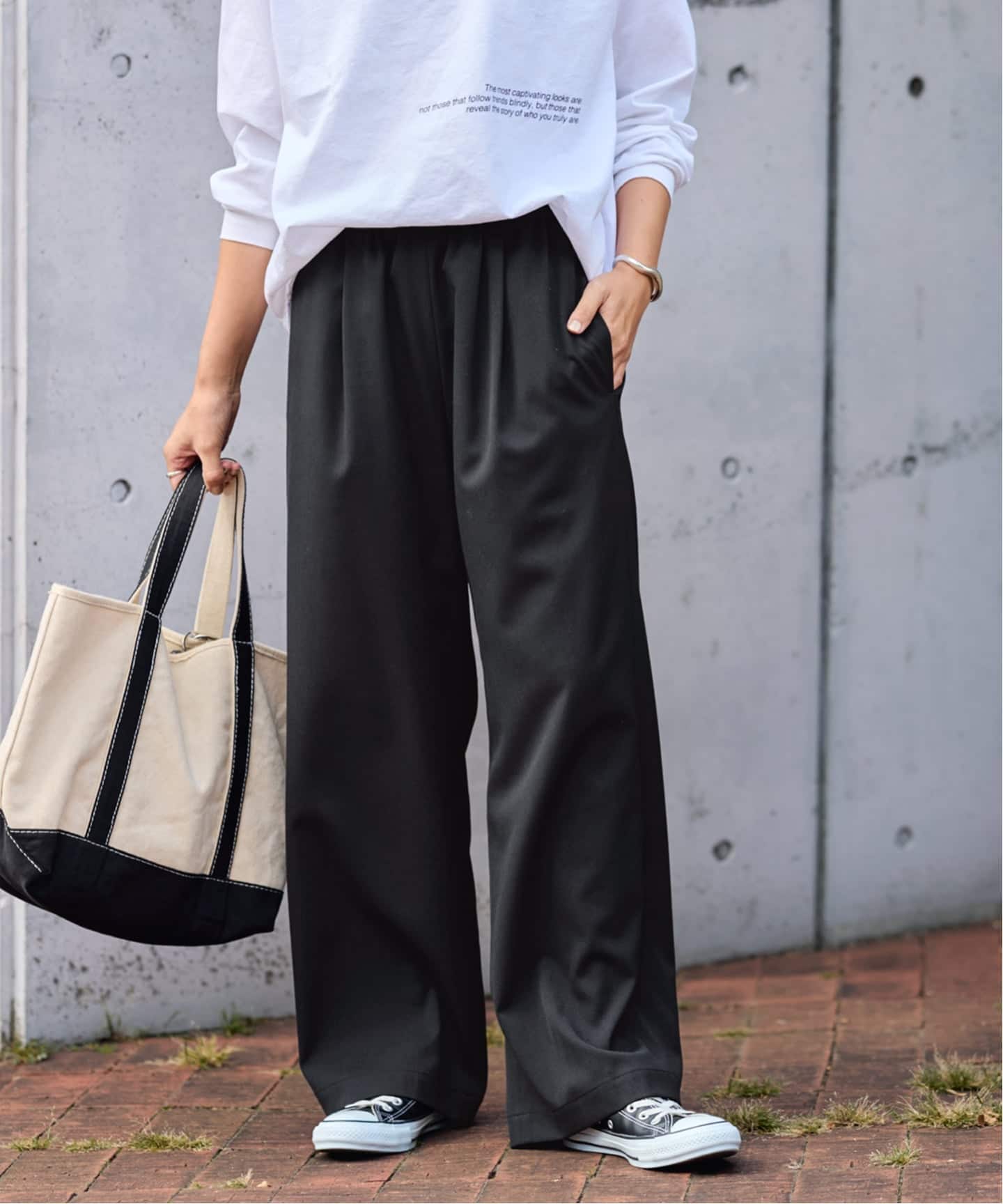 ≪手洗い可≫TWギャバリラックスパンツ（スラックス）｜FRAMeWORK