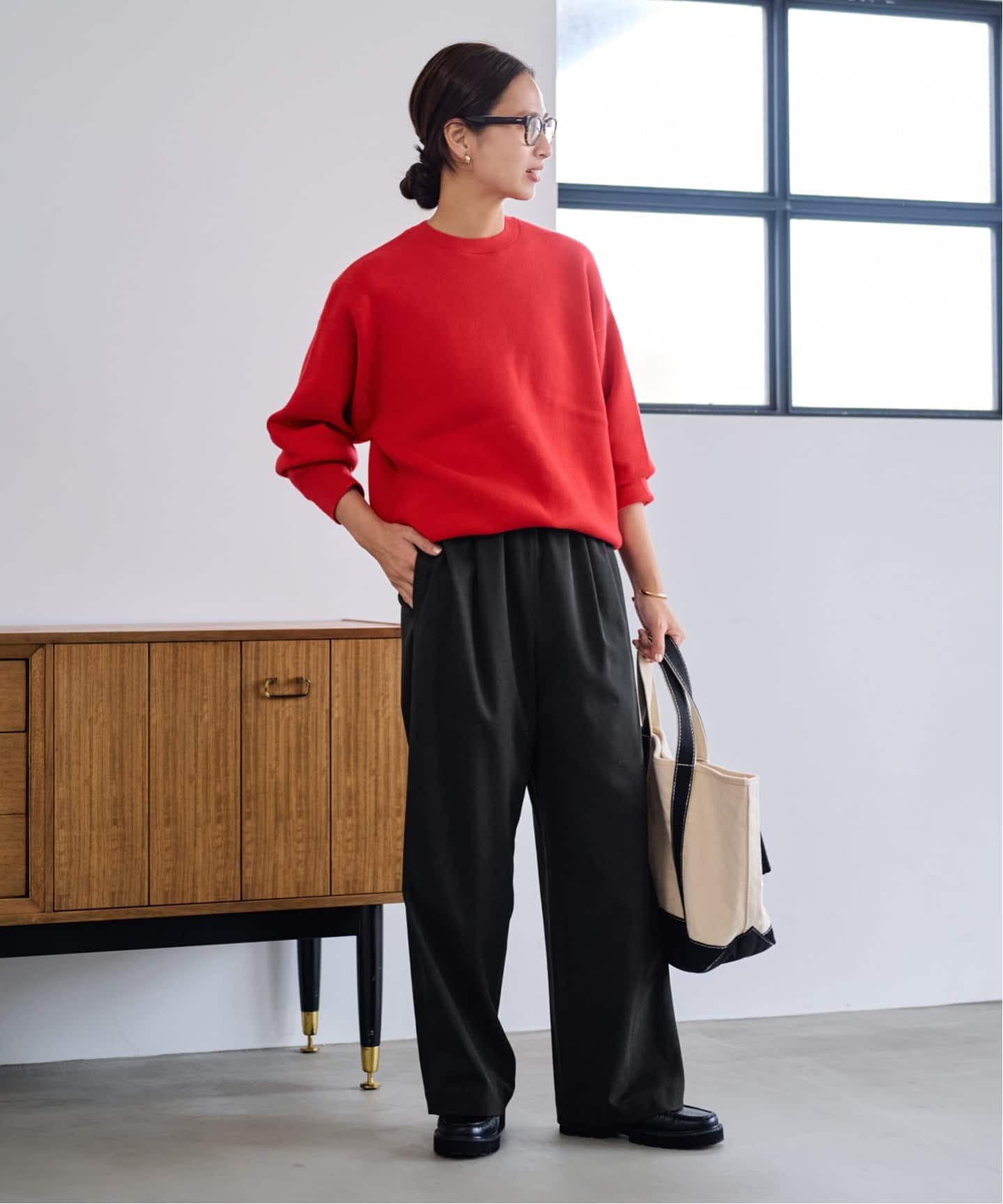 ≪手洗い可≫TWギャバリラックスパンツ（スラックス）｜FRAMeWORK