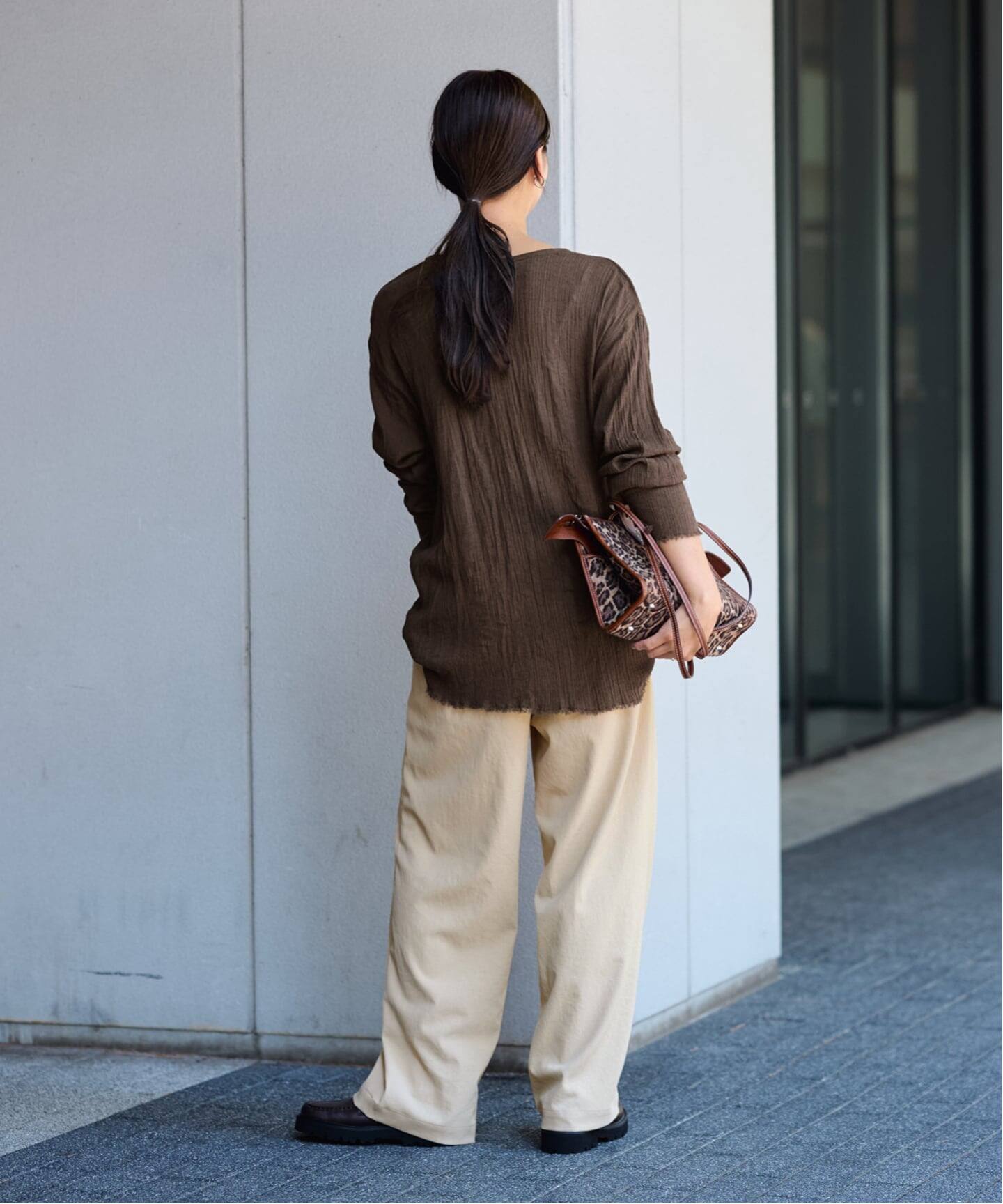 【FRAMeWORK 】手洗い可 / ポリエステルツイルリラックスパンツ 新品 ≪追加≫ 手洗い可 / ポリエステルツイルリラックスパンツ