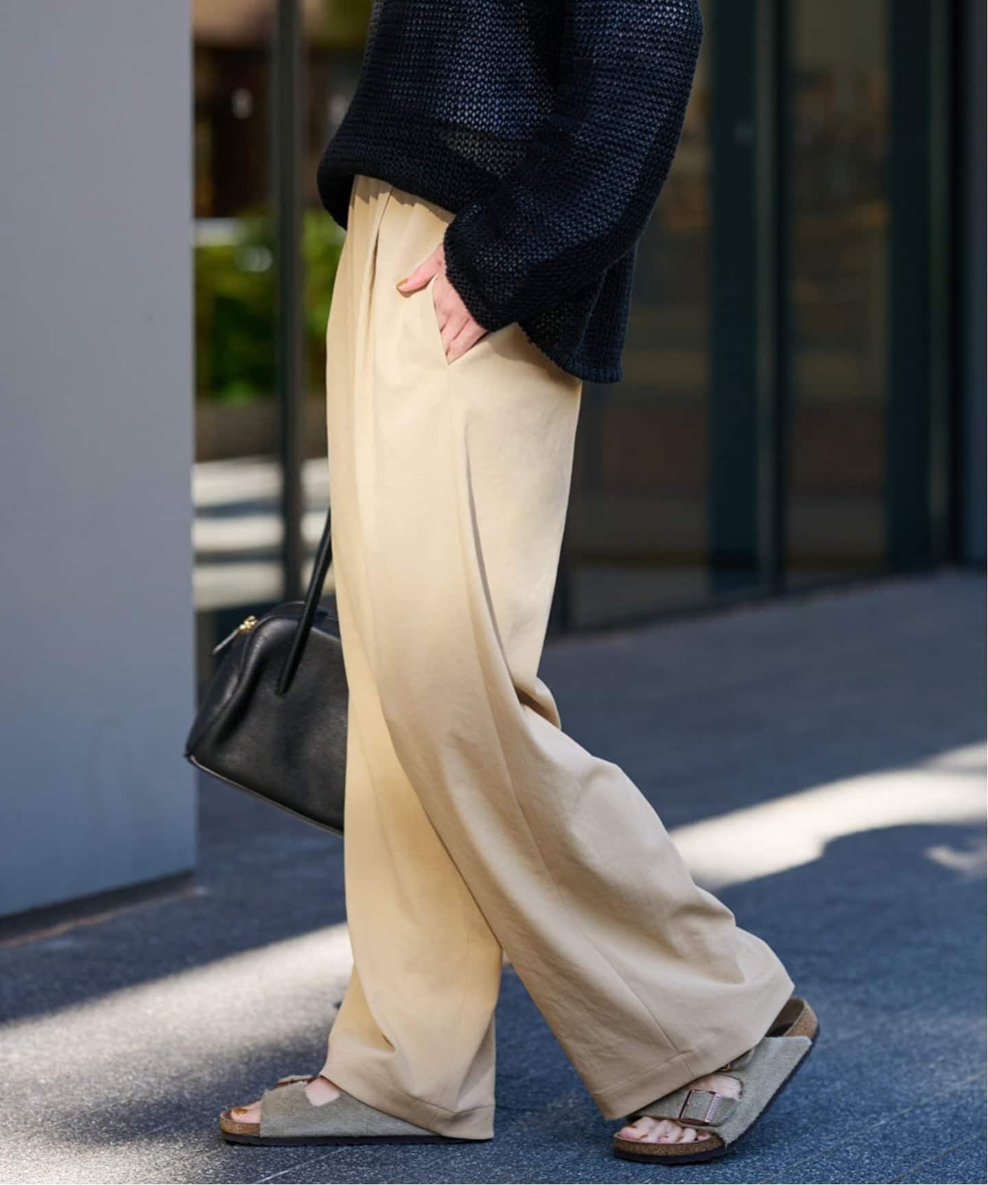 【FRAMeWORK 】手洗い可 / ポリエステルツイルリラックスパンツ 新品 ≪追加≫ 手洗い可 / ポリエステルツイルリラックスパンツ 2