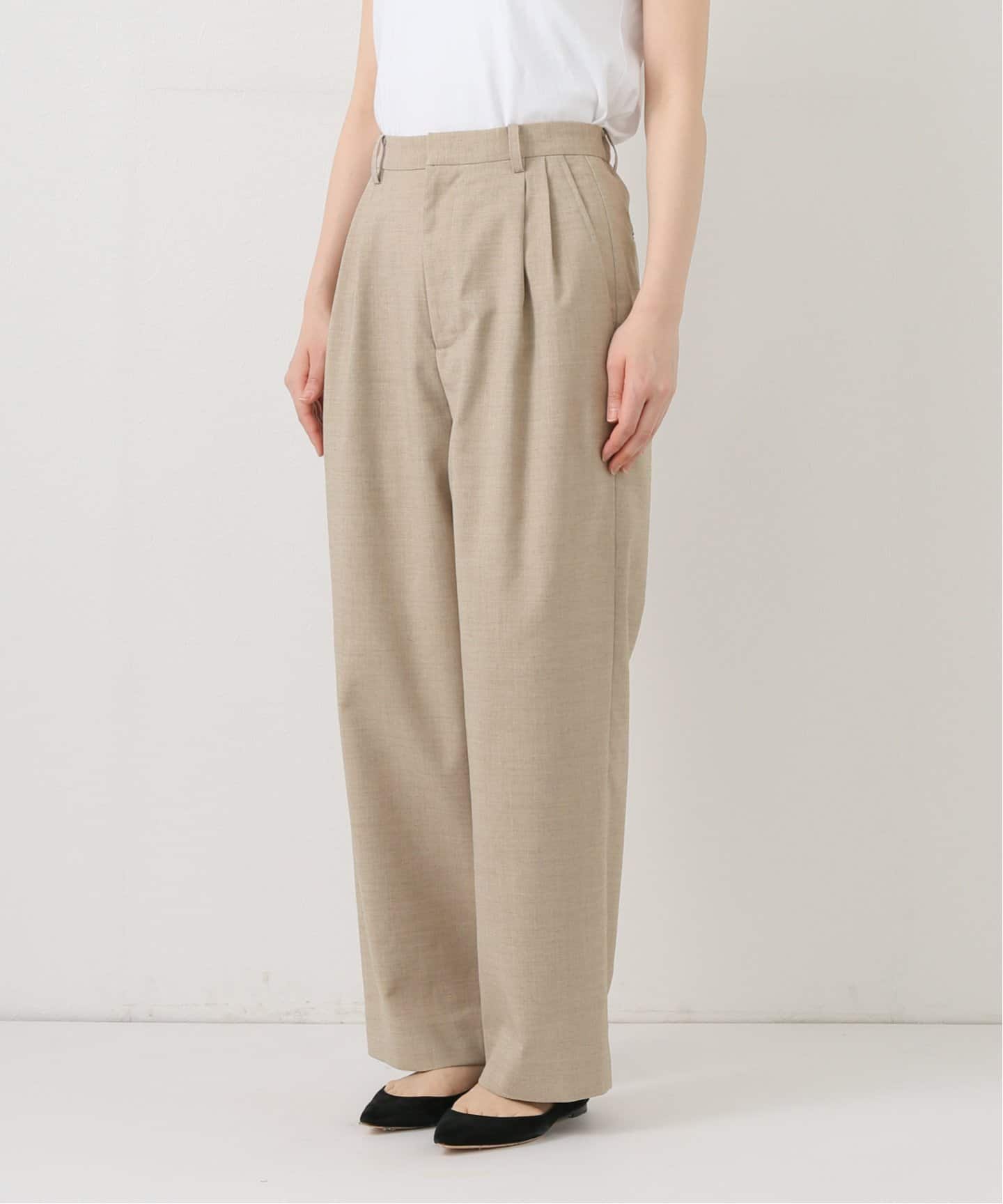 リネンライククロスタックパンツ（スラックス）｜FRAMeWORK（フレーム
