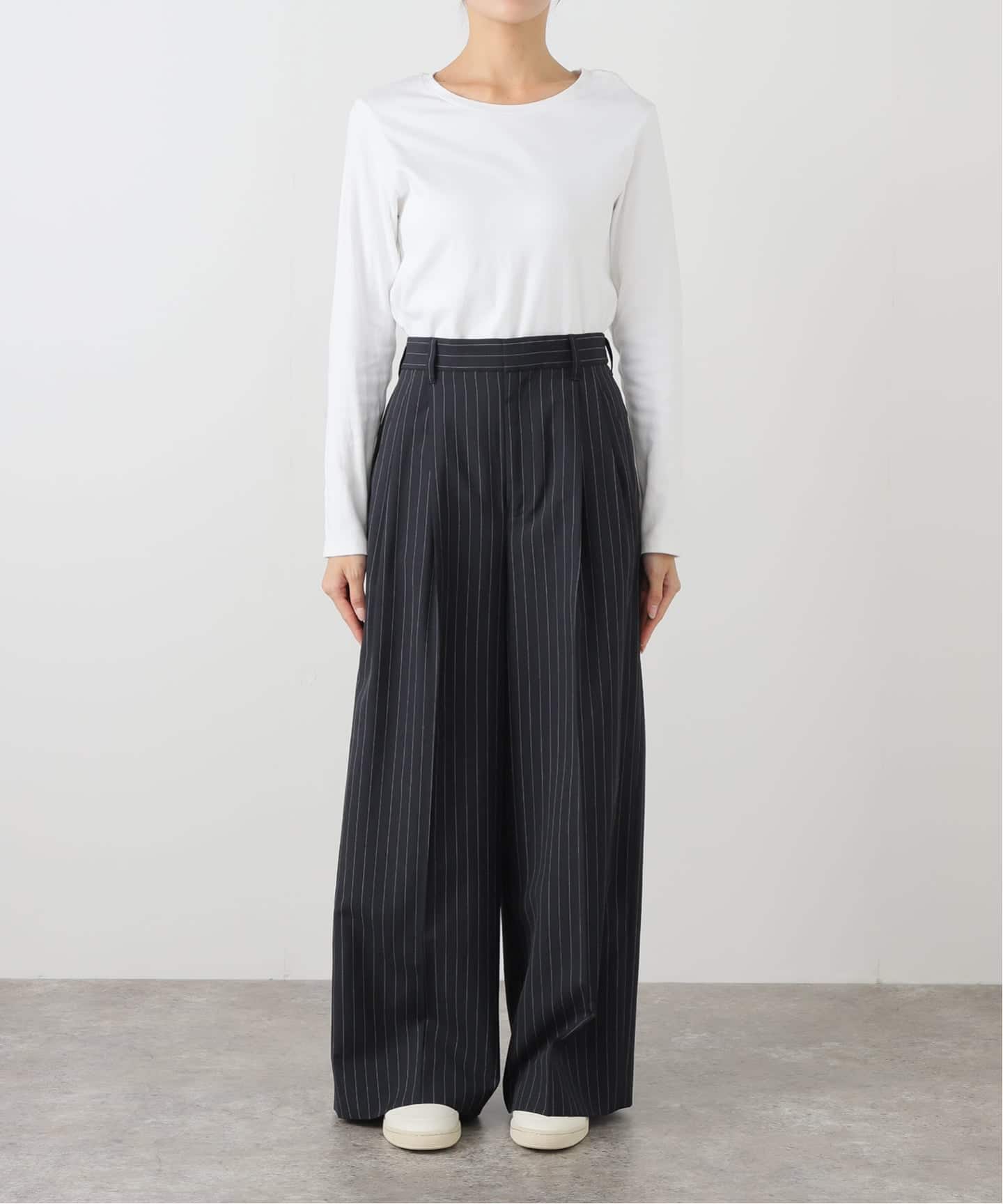 TWストライプワイドパンツ（スラックス）｜FRAMeWORK（フレーム