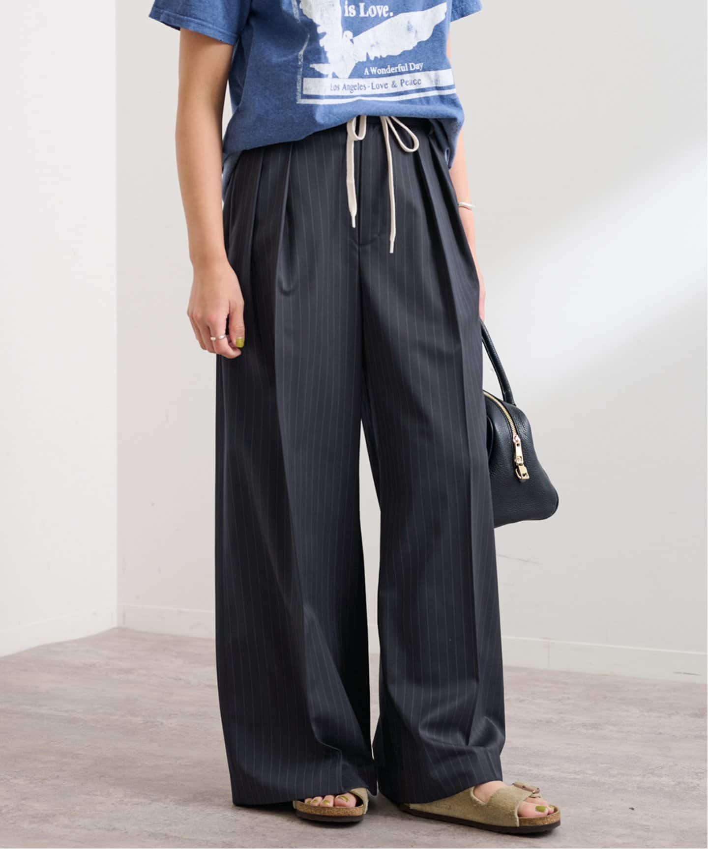 試着のみ　フレームワーク ツイルドロストパンツ 紺 サイズ38 試着のみ フレームワーク ツイルドロストパンツ 紺 サイズ38