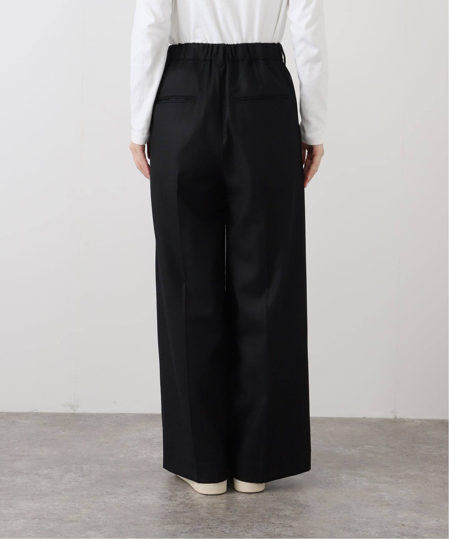 【美品】HERMES カシミヤ混 2タック ウール ワイドストレートスラックス カシミヤ混フラノワイドパンツ（スラックス）｜FRAMeWORK（フレーム