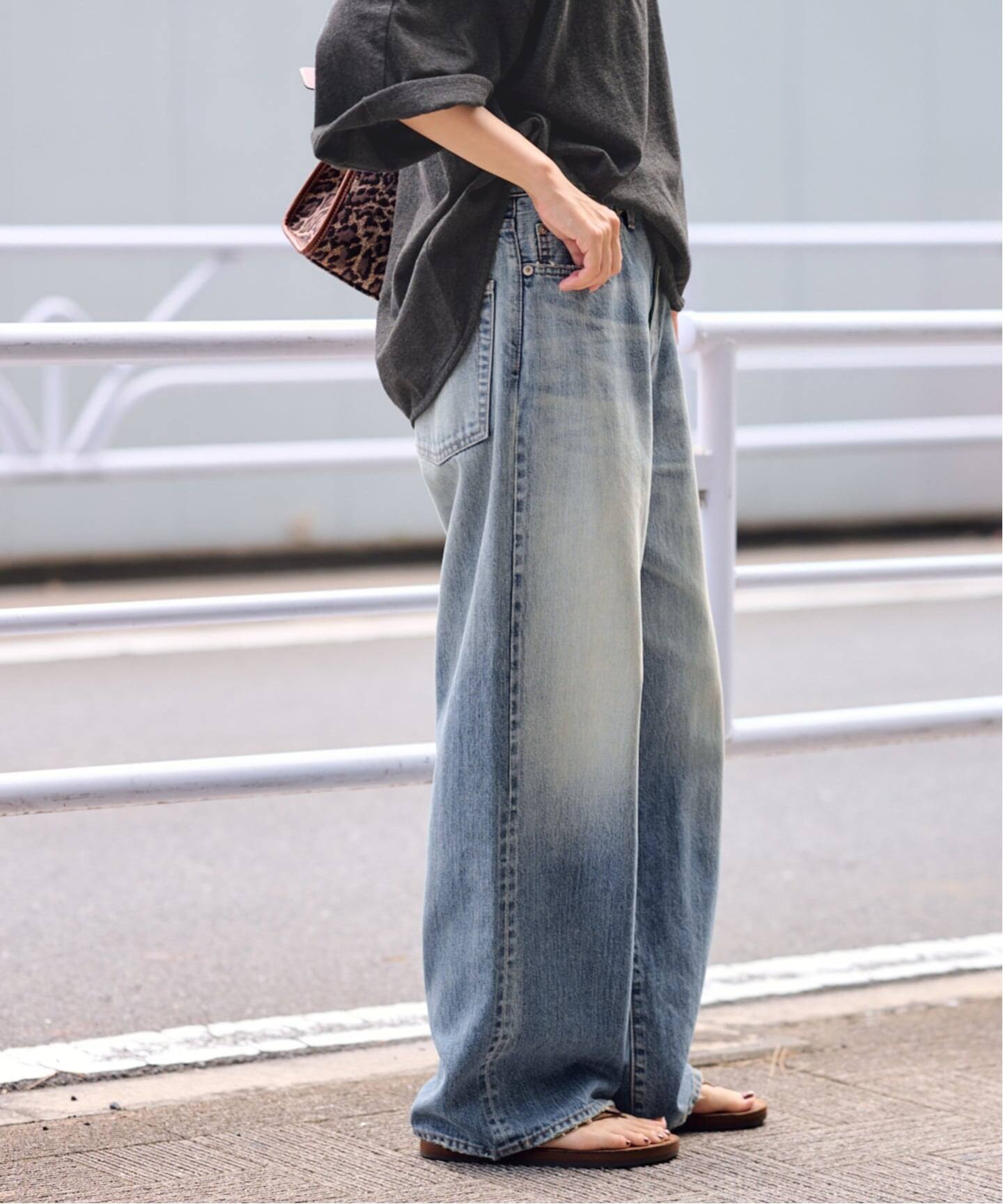 KAPITAL ライトブルー クロップドデニム 袴パンツ　ワイド　ジーンズ DENIM DELIGHT/デニムデライト セルビッチデニムワイドジーンズ