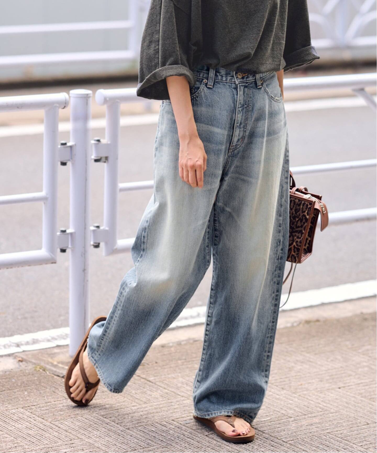 DENIM DELIGHT/デニムデライト セルビッチデニムワイドジーンズ